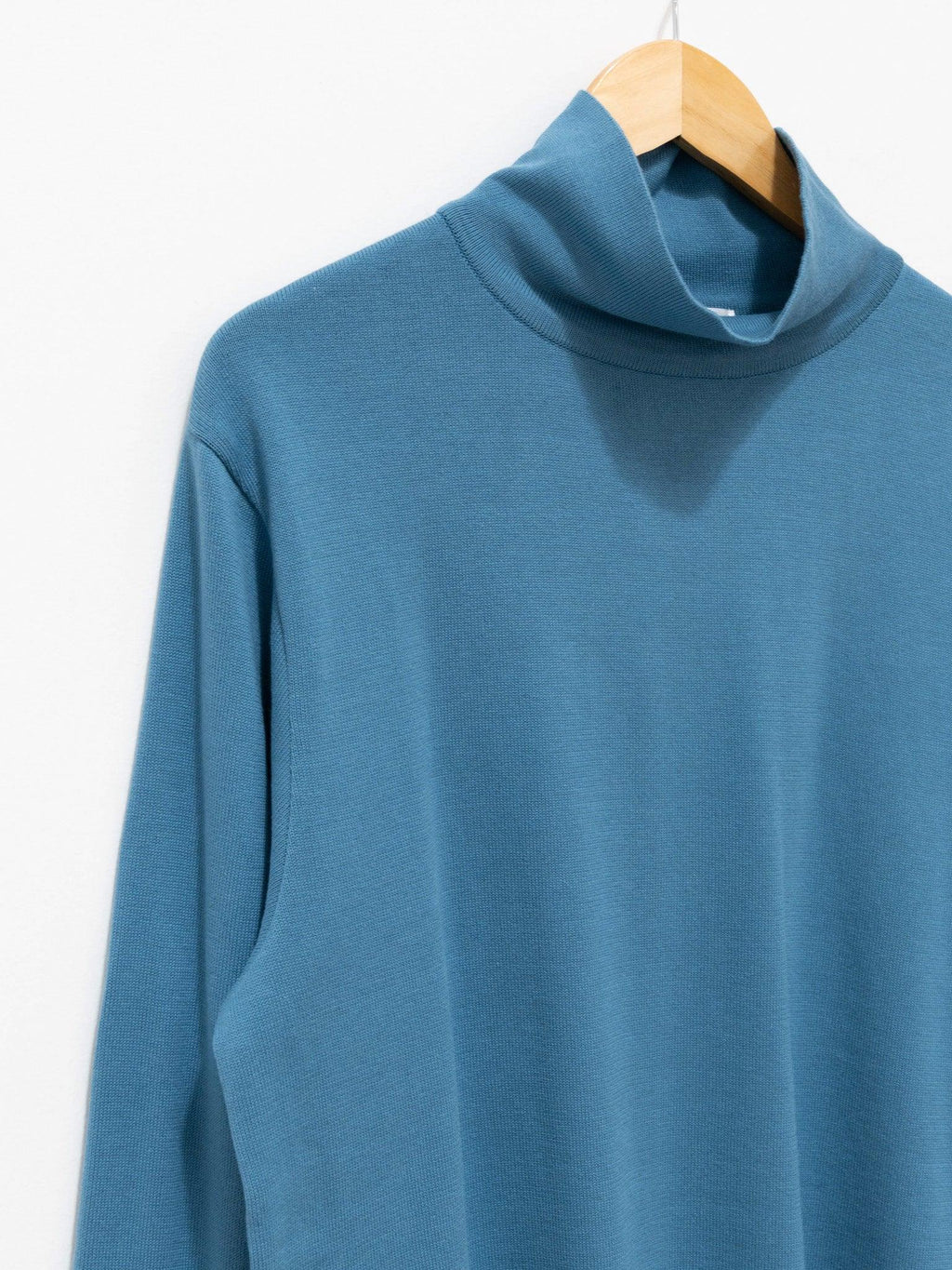 Namu Shop - Fujito Turtleneck Knit T-Shirt - Sax