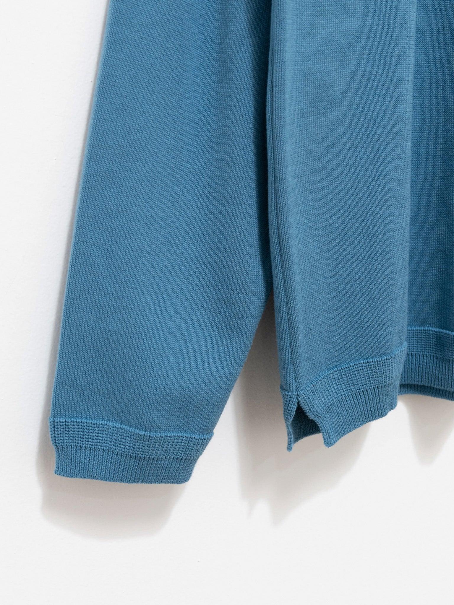 Namu Shop - Fujito Turtleneck Knit T-Shirt - Sax