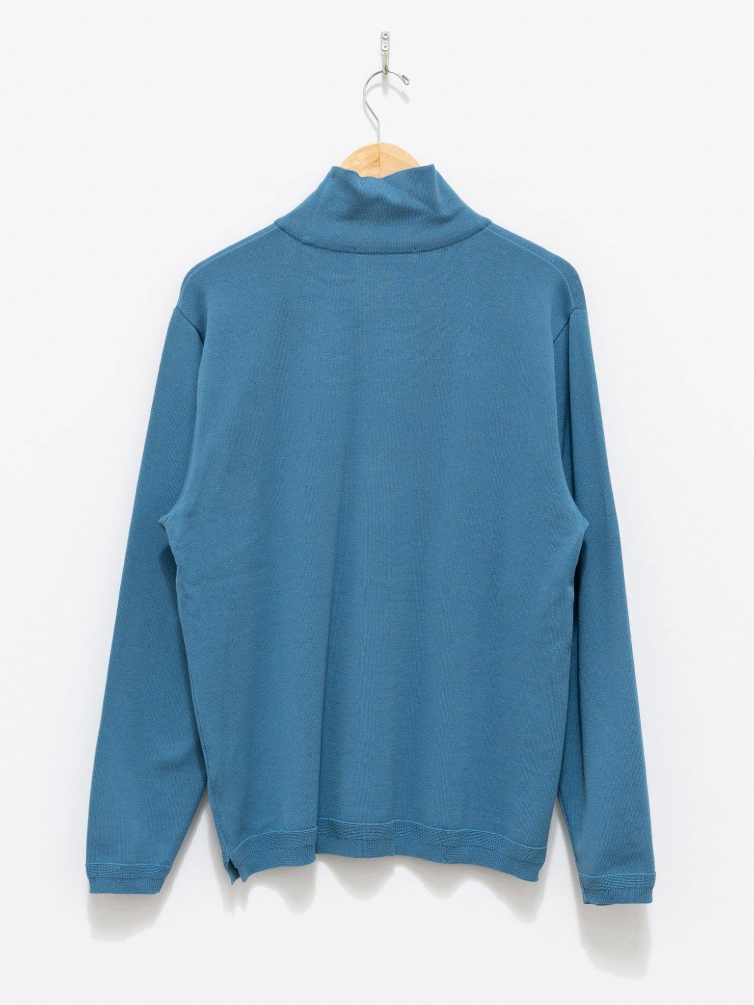 Namu Shop - Fujito Turtleneck Knit T-Shirt - Sax