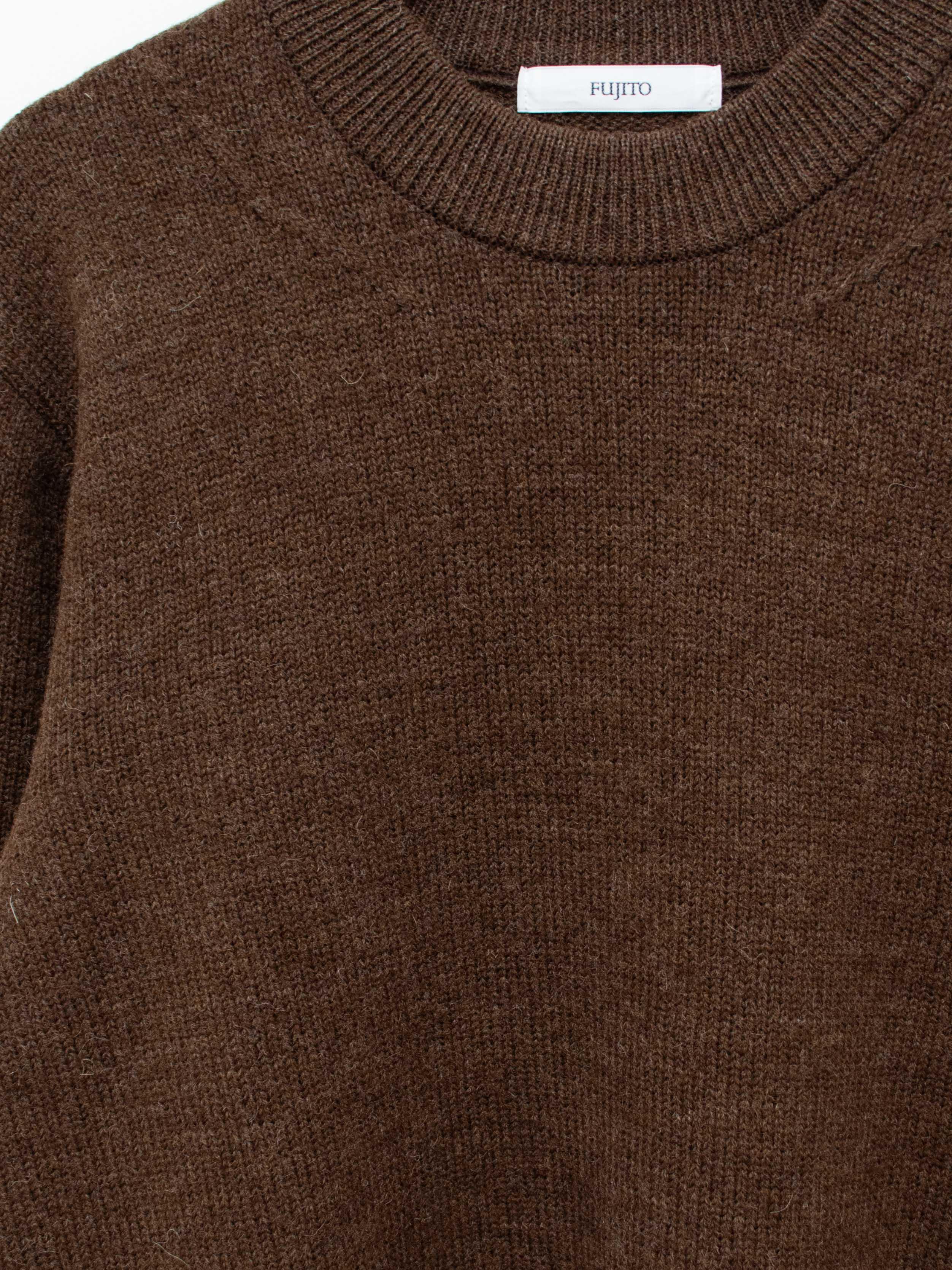Namu Shop - Fujito Wool C/N Knit - Brown
