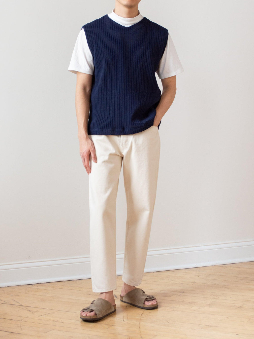 Namu Shop - Hatski Loose Tapered Denim - Ecru