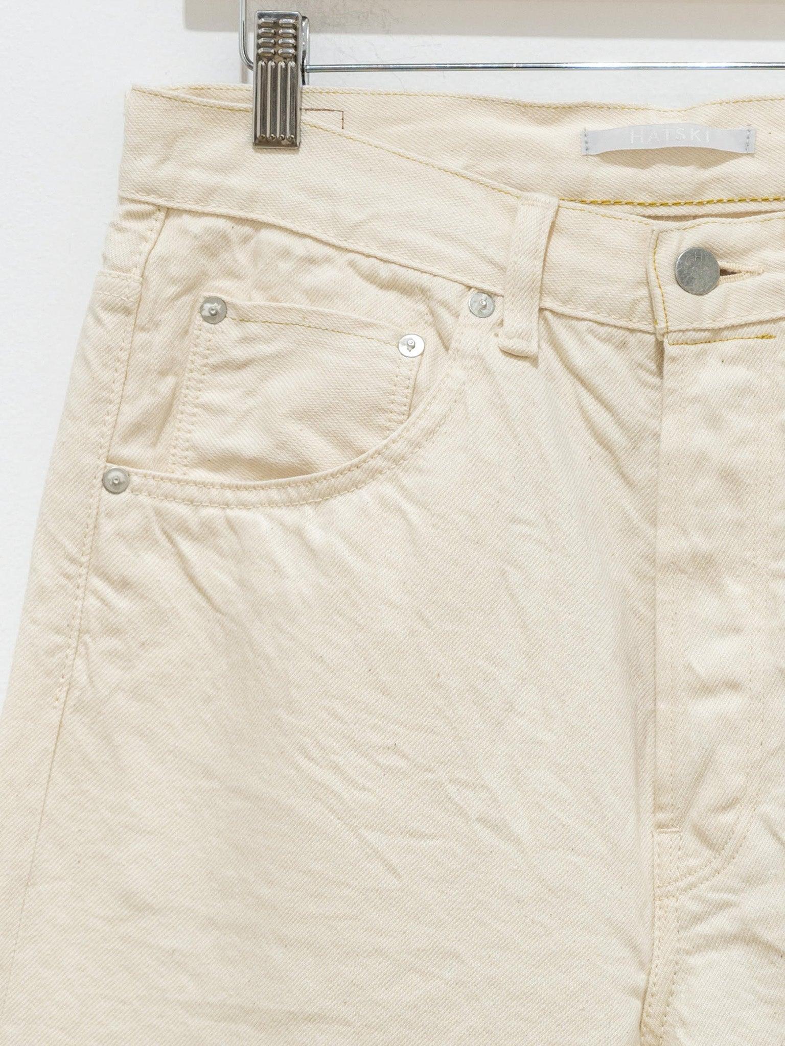 Namu Shop - Hatski Regular Tapered Washi Denim - Ecru
