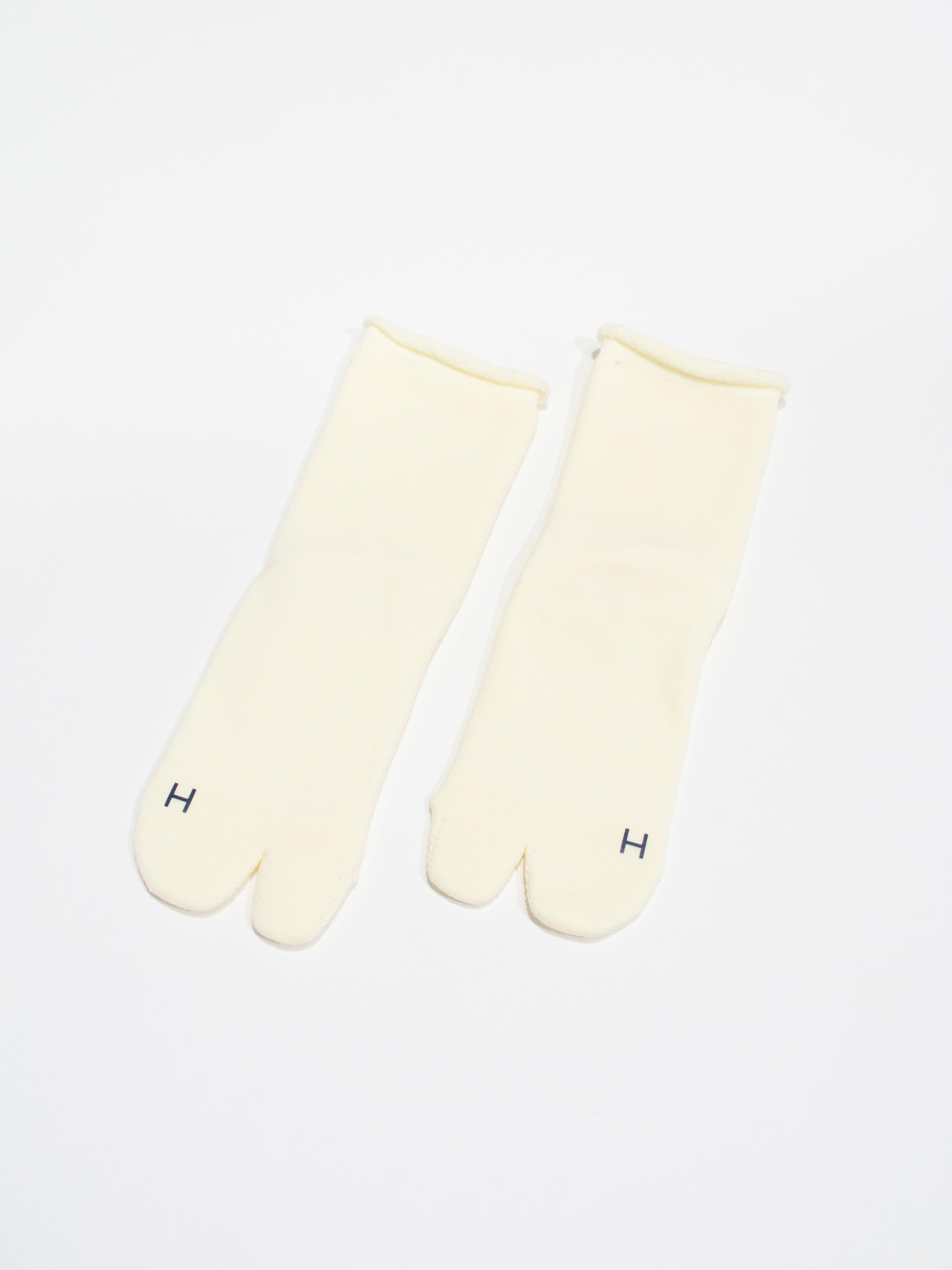 Namu Shop - Hatski Tabi Pile Socks (Men's) - White, Green, Navy