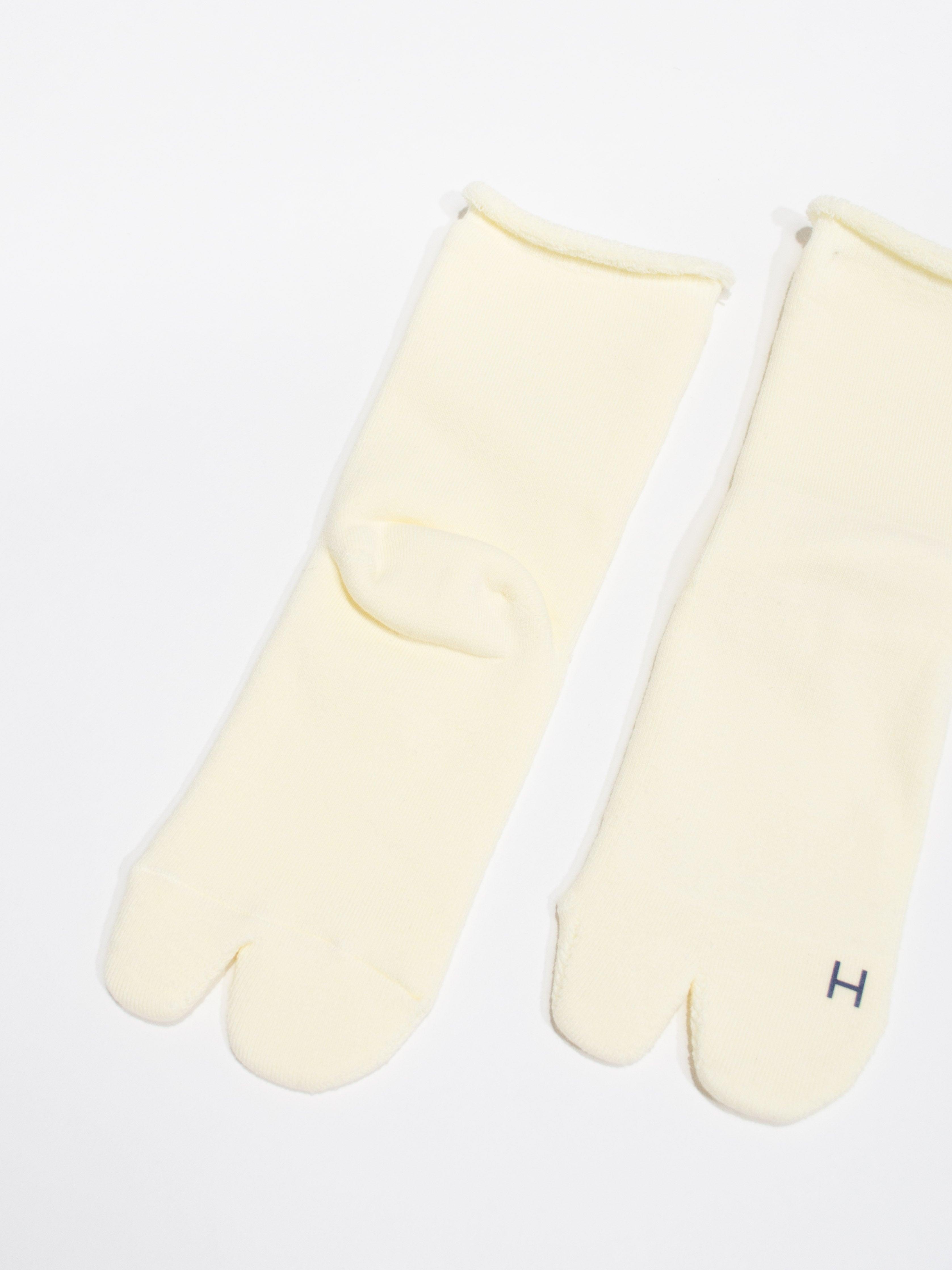 Namu Shop - Hatski Tabi Pile Socks (Men's) - White, Green, Navy