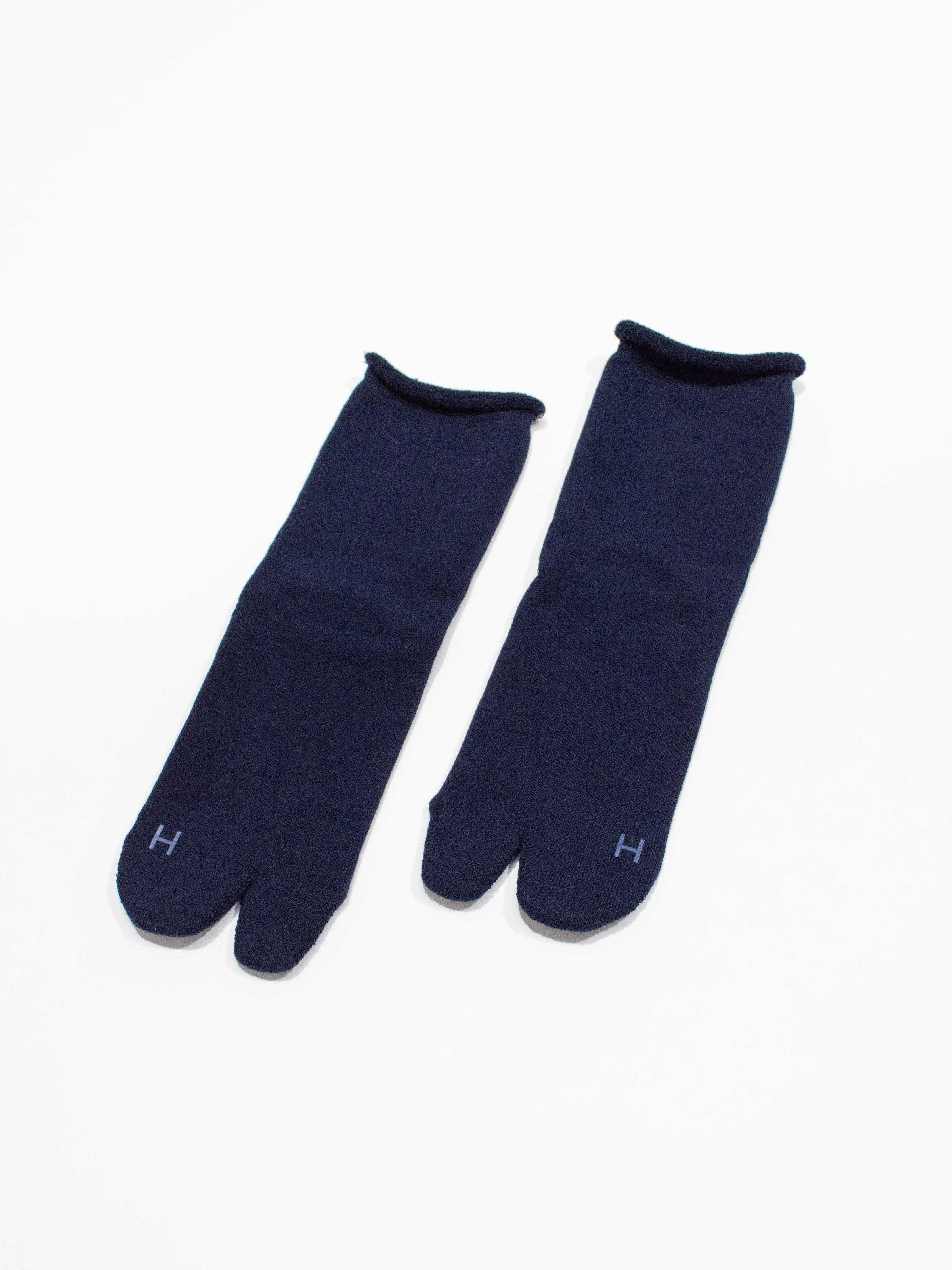 Namu Shop - Hatski Tabi Pile Socks (Women's) - White, Green, Navy