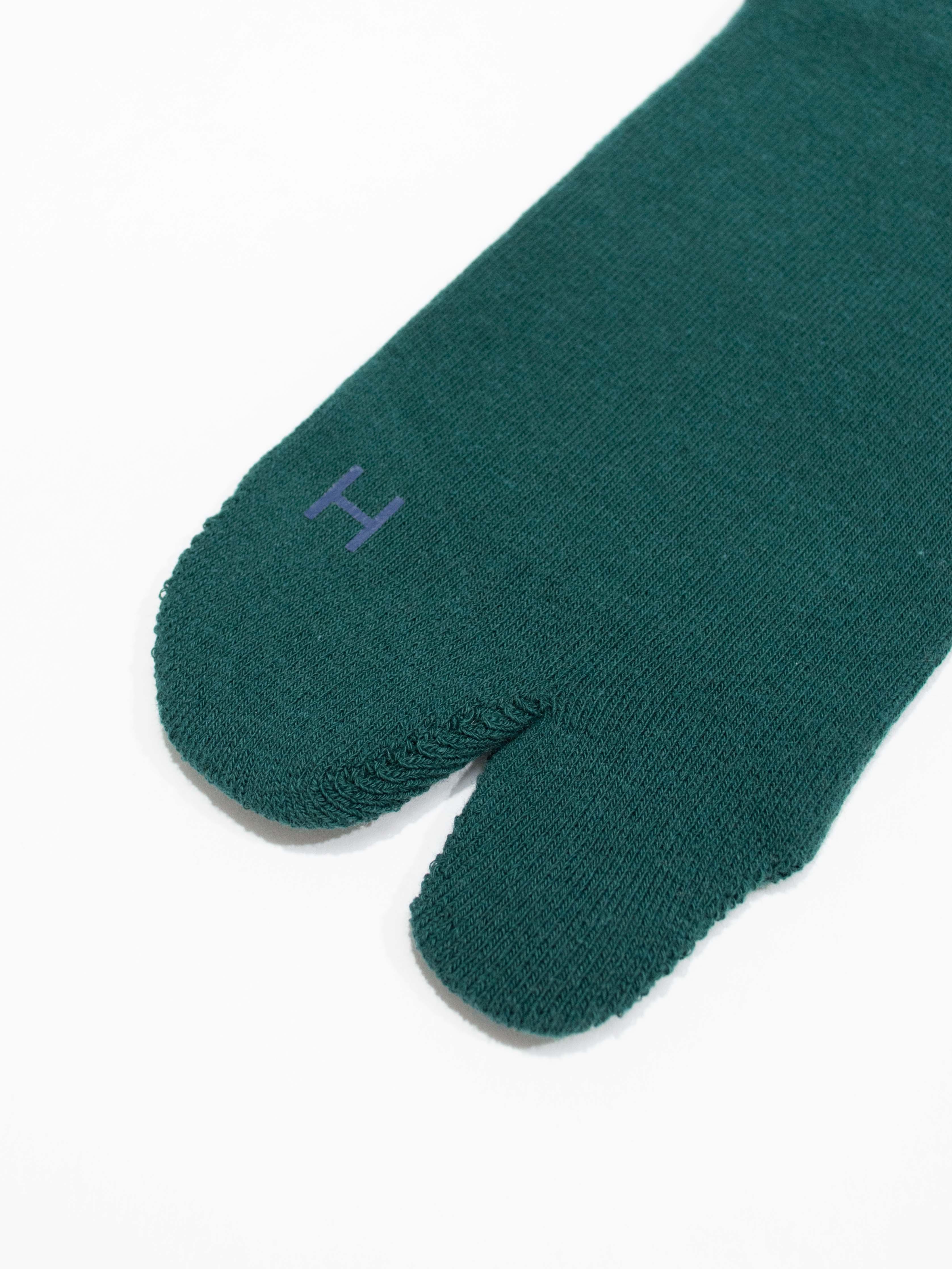 Namu Shop - Hatski Tabi Pile Socks (Women's) - White, Green, Navy
