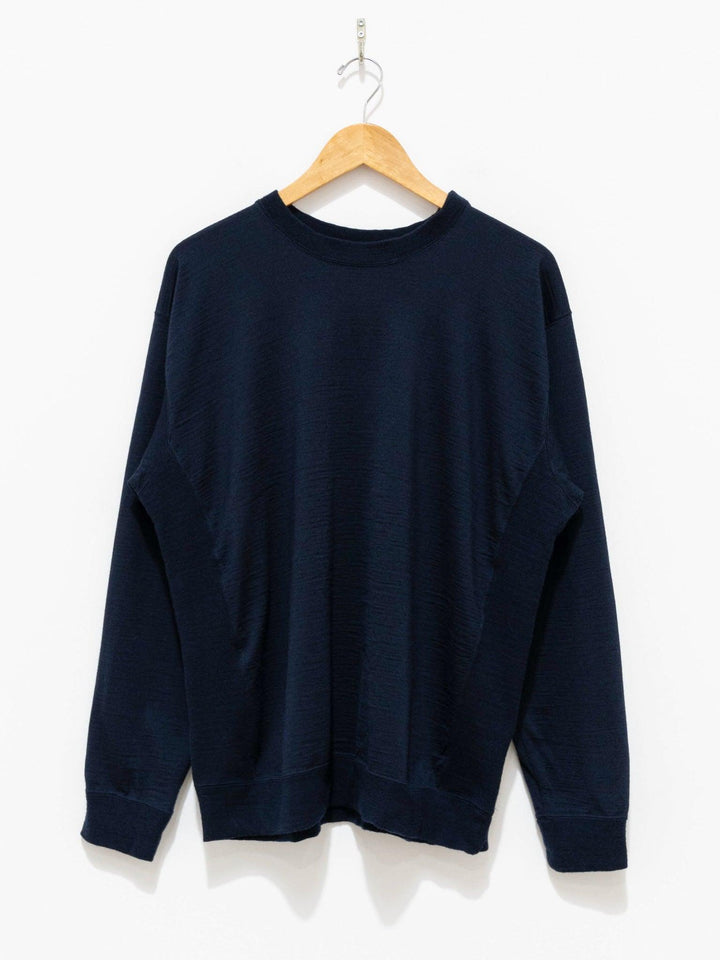 Namu Shop - Hatski Wool Tenjiku Crewneck Knit - Navy