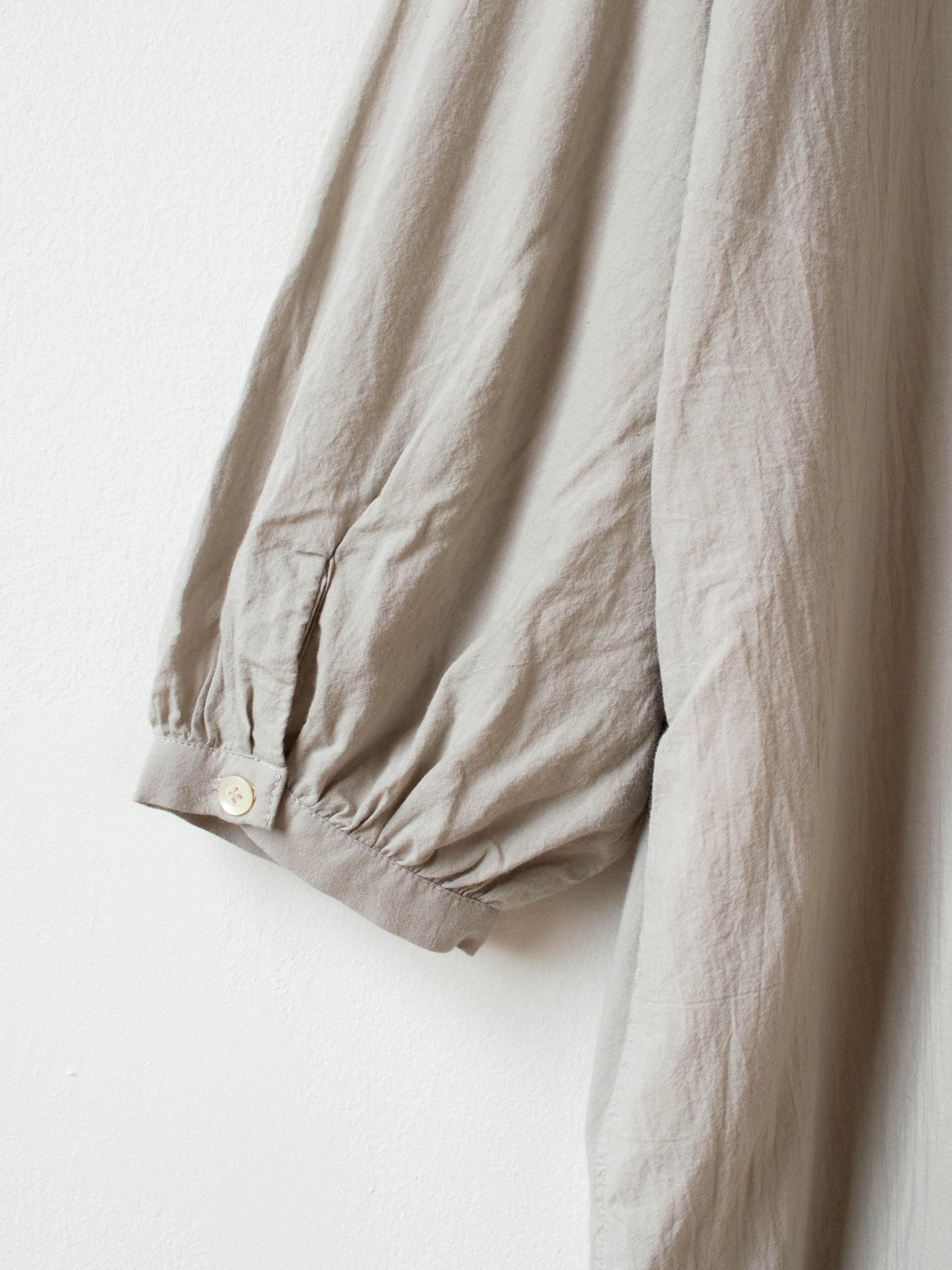 Namu Shop - Ichi Antiquites Azumadaki Band Collar Shirt Dress - Beige