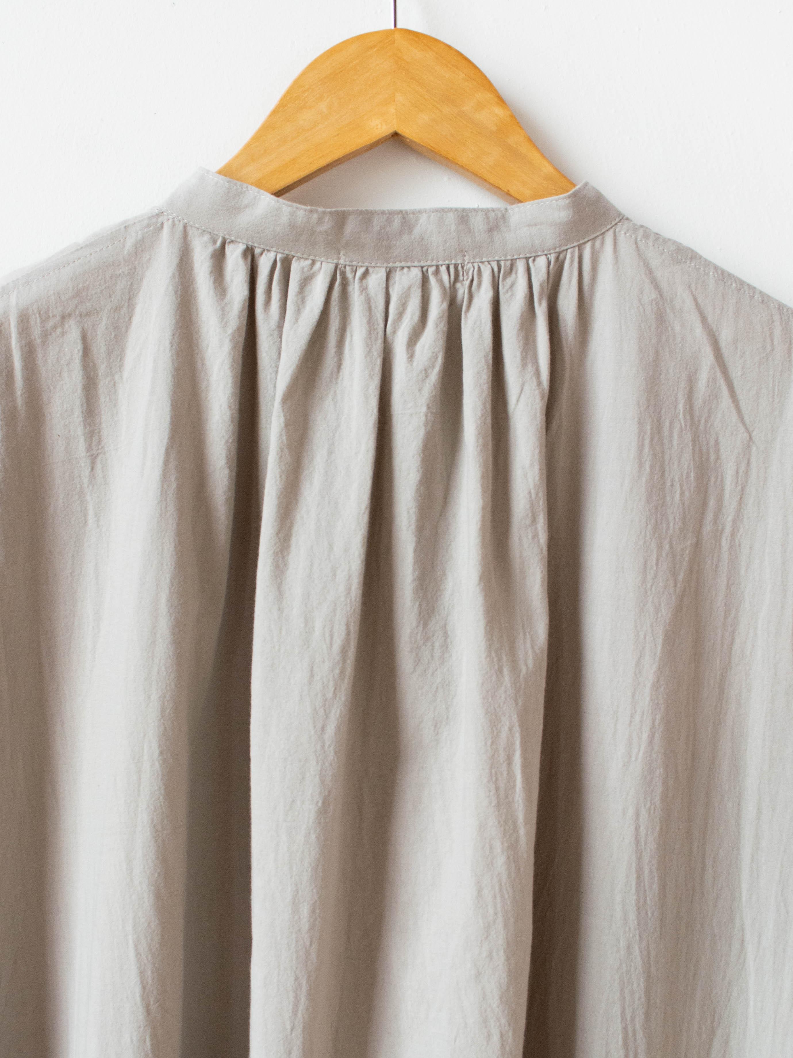 Namu Shop - Ichi Antiquites Azumadaki Band Collar Shirt Dress - Beige