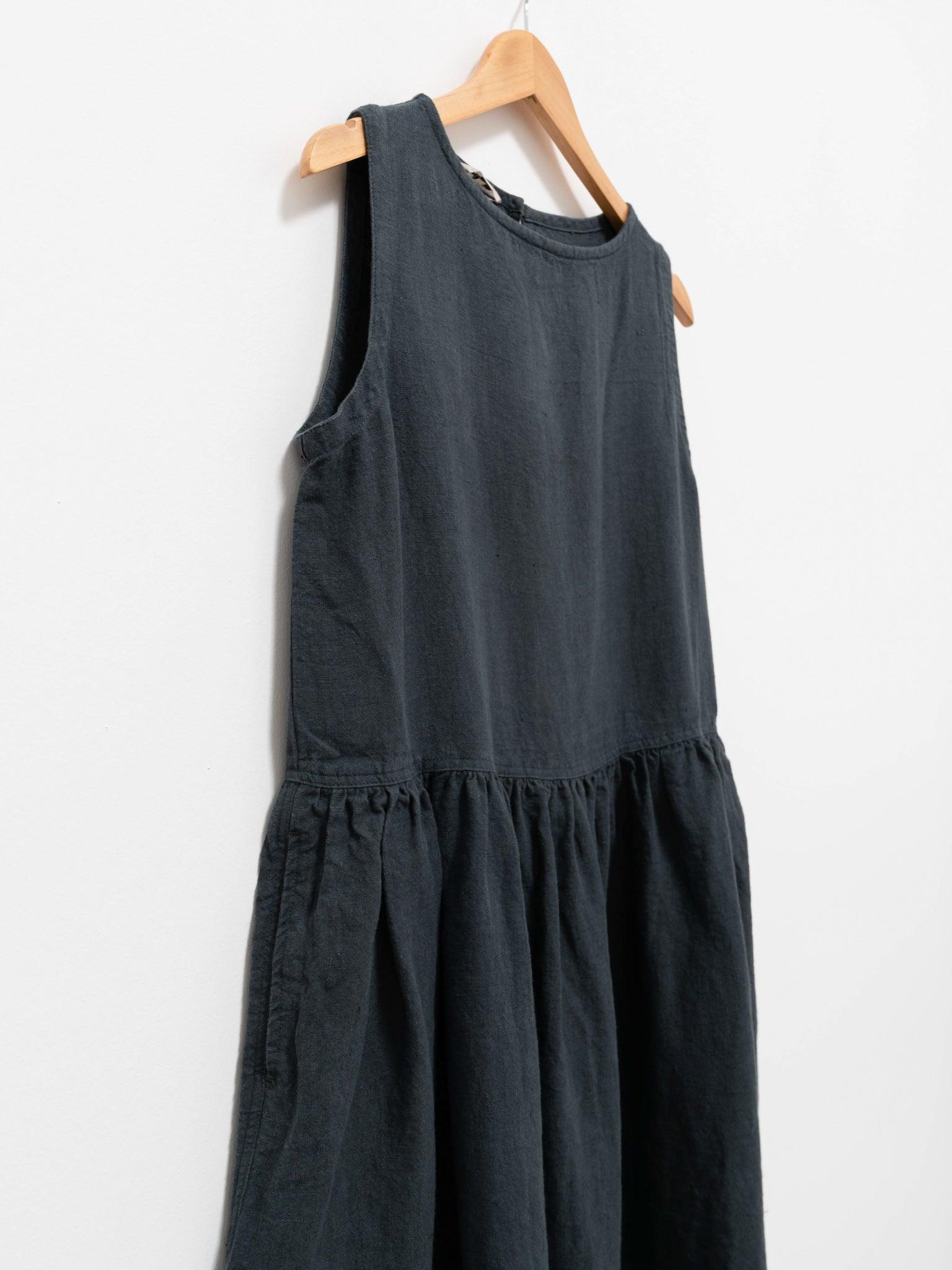 Namu Shop - Ichi Antiquites Azumadaki Sleeveless Dress - Charcoal