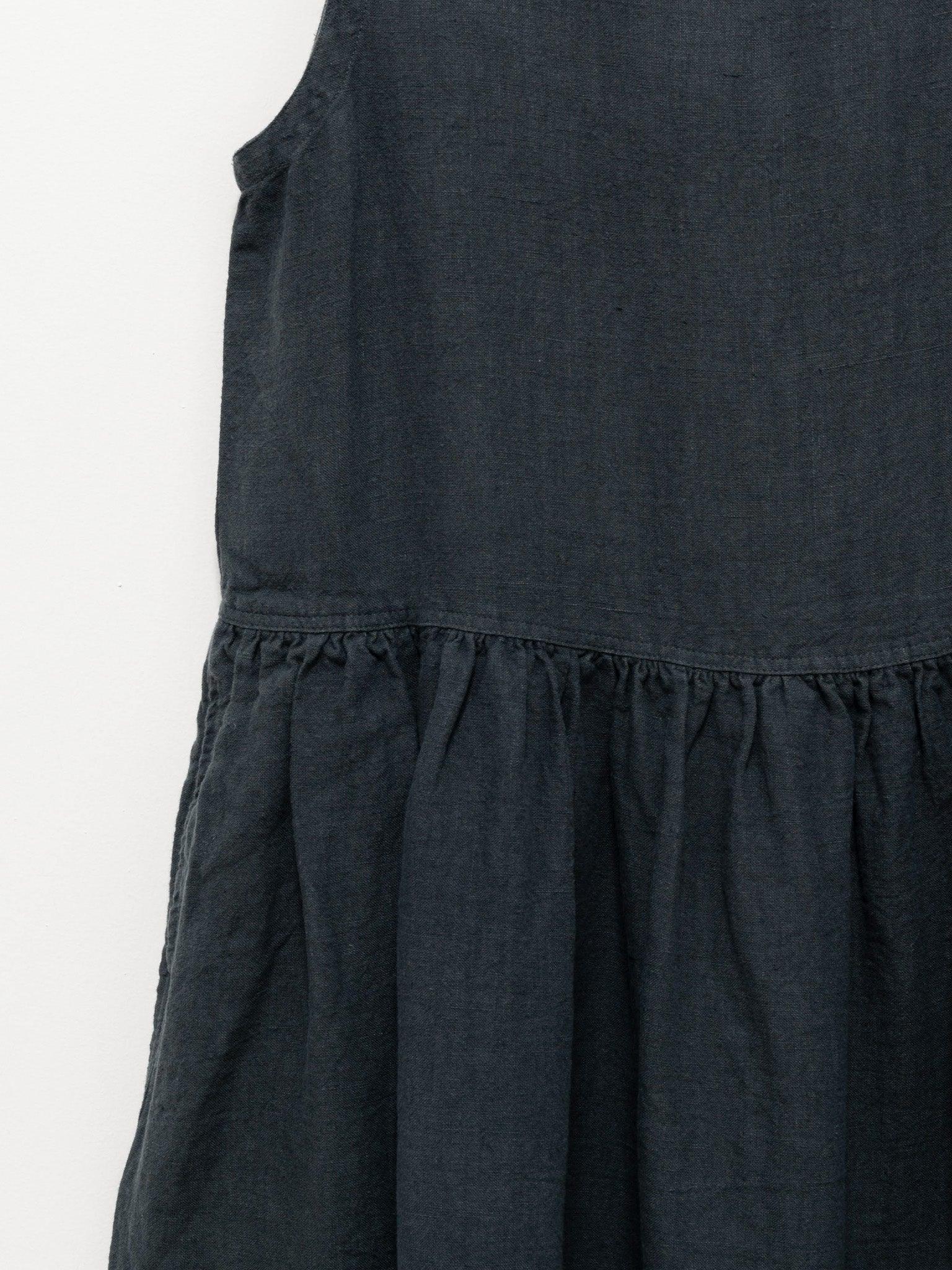Namu Shop - Ichi Antiquites Azumadaki Sleeveless Dress - Charcoal