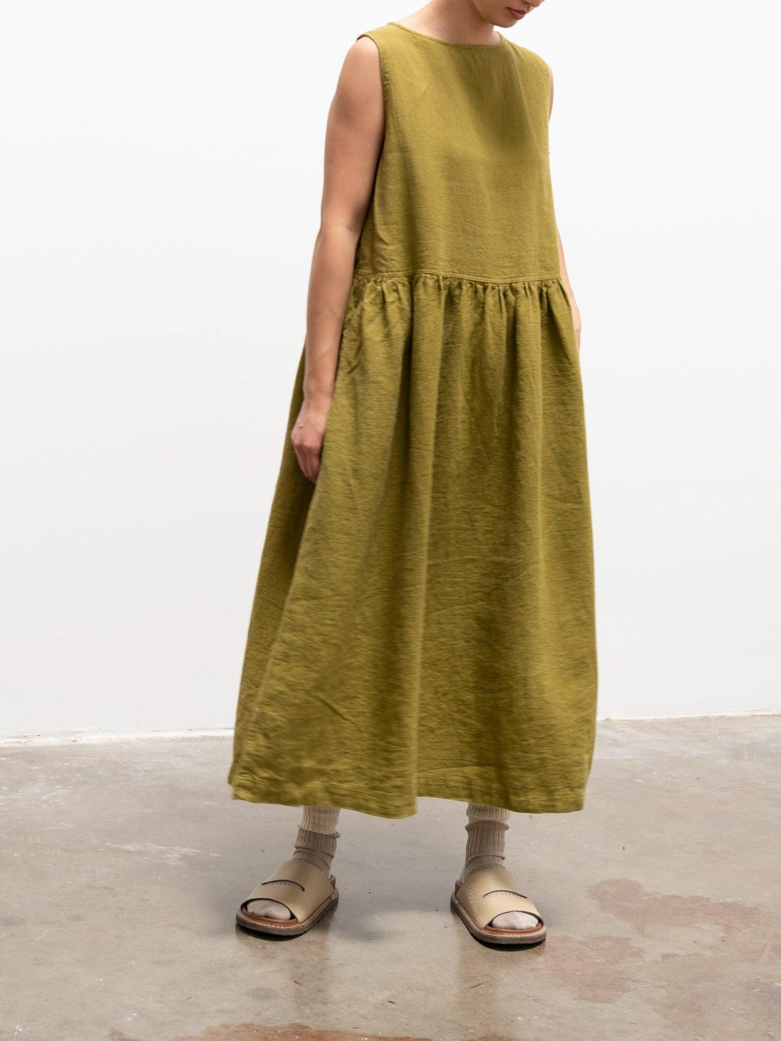 Namu Shop - Ichi Antiquites Azumadaki Sleeveless Dress - Charcoal