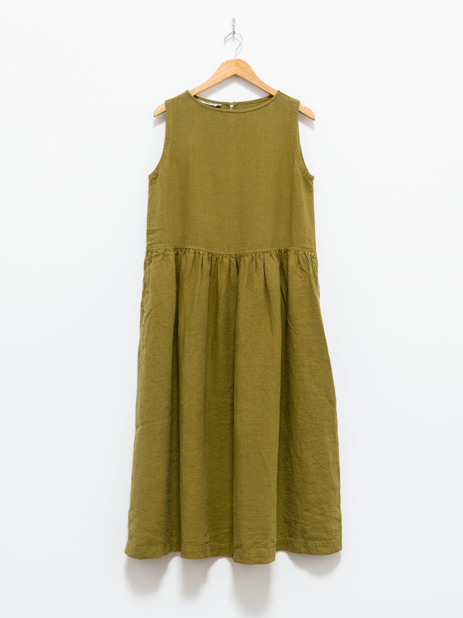 Namu Shop - Ichi Antiquites Azumadaki Sleeveless Dress - Green