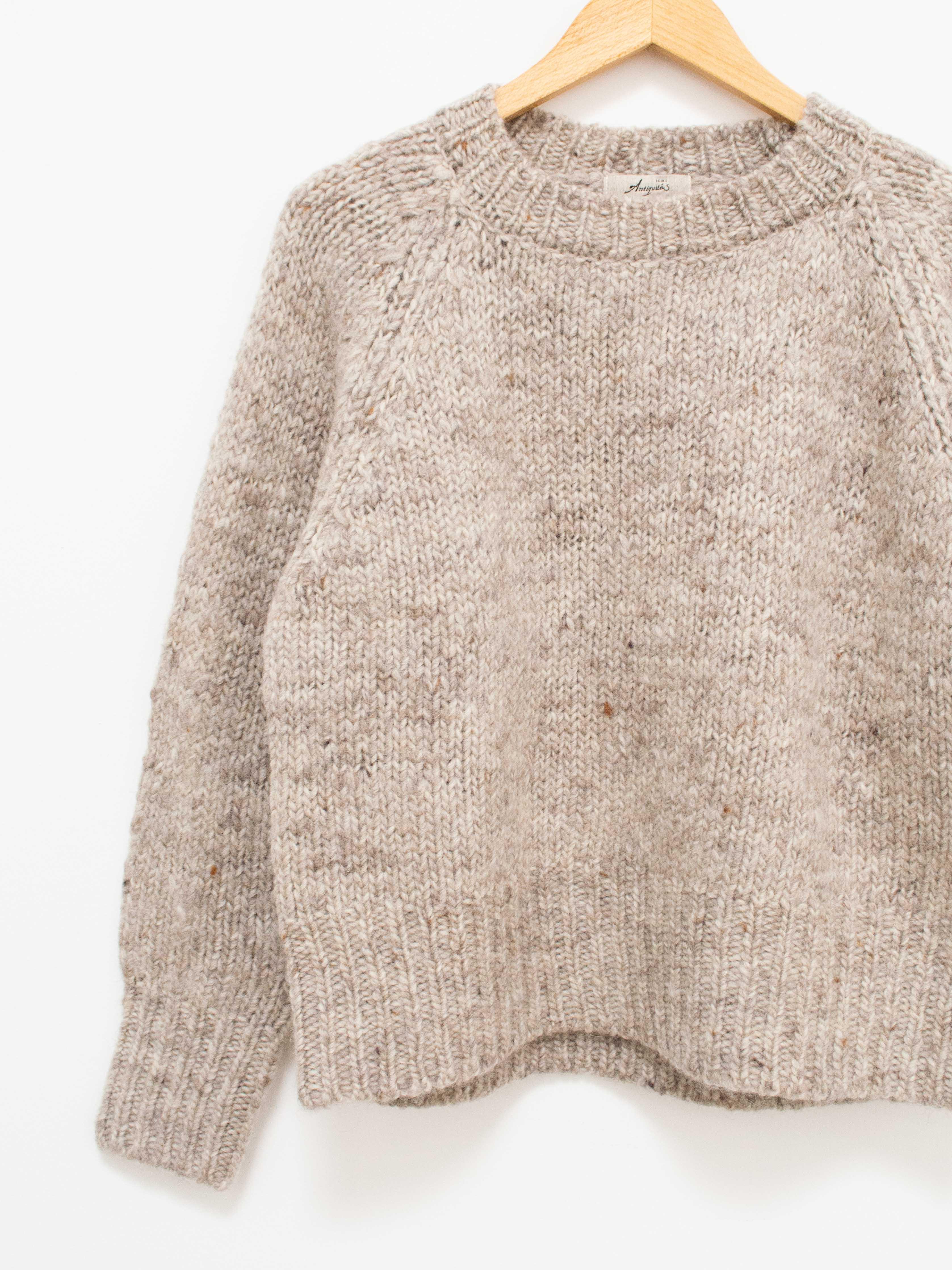 Namu Shop - Ichi Antiquites British Wool Eagle Pullover Knit - Oatmeal