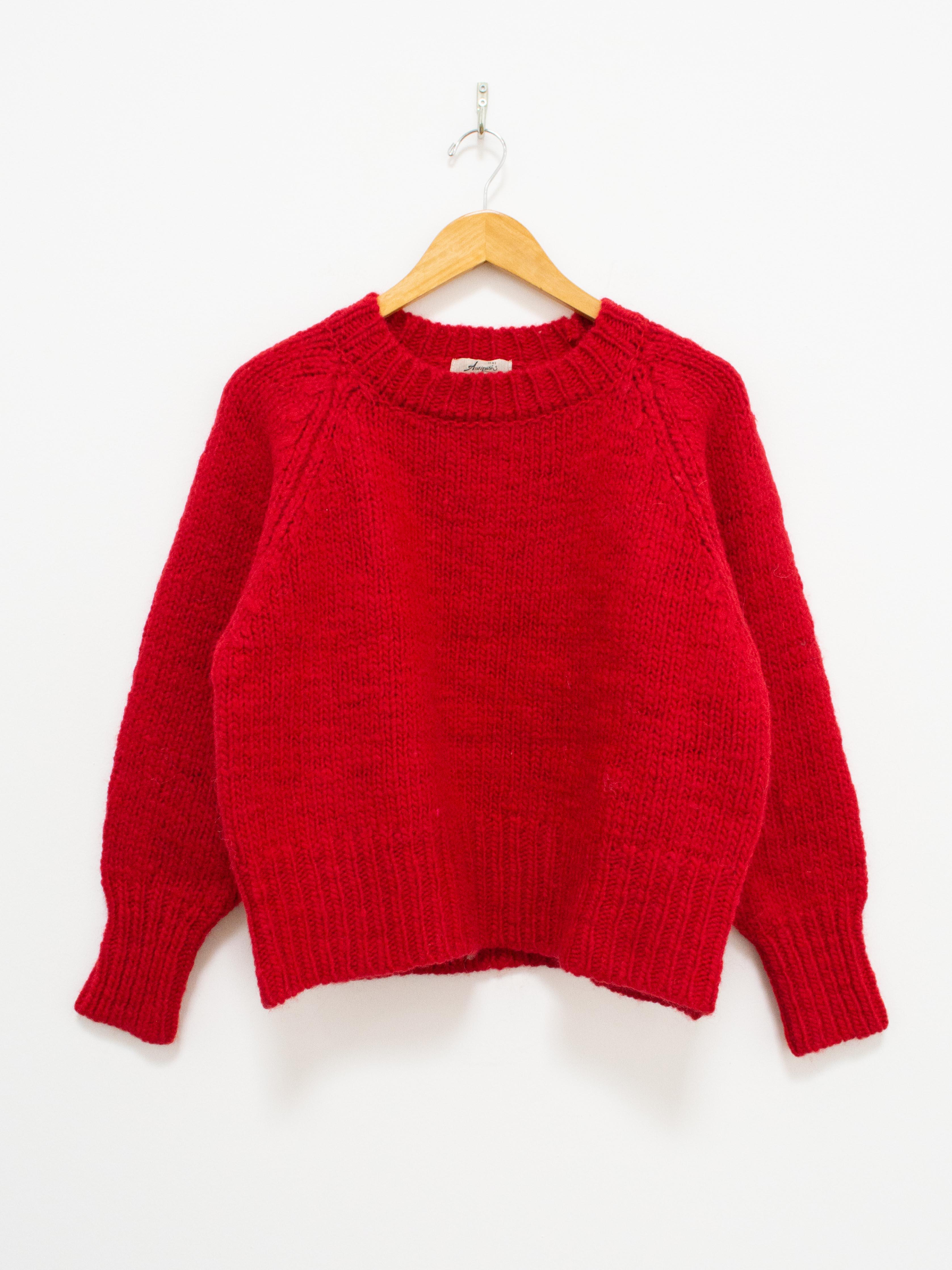 Namu Shop - Ichi Antiquites British Wool Eagle Pullover Knit - Red