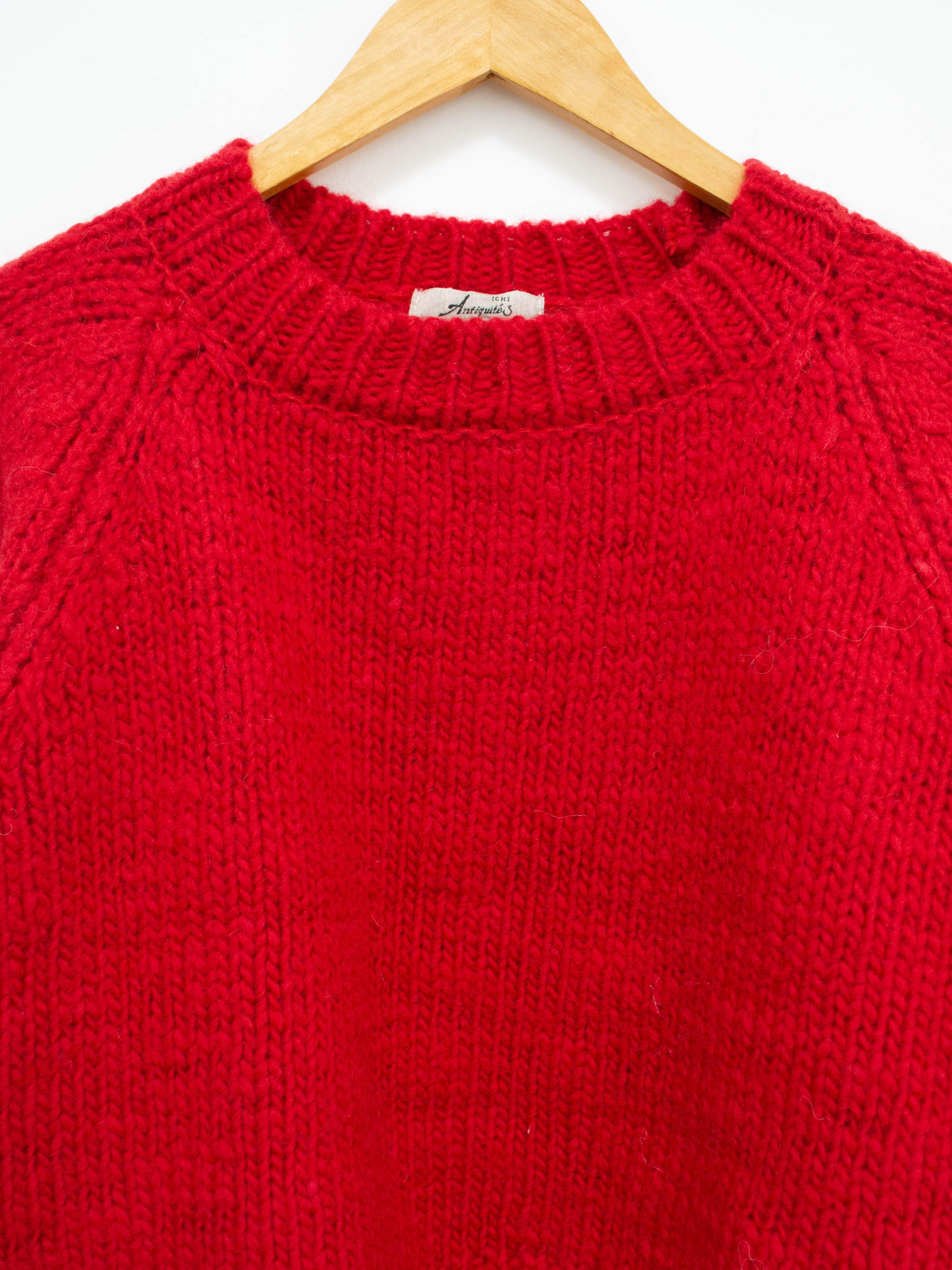 Namu Shop - Ichi Antiquites British Wool Eagle Pullover Knit - Red