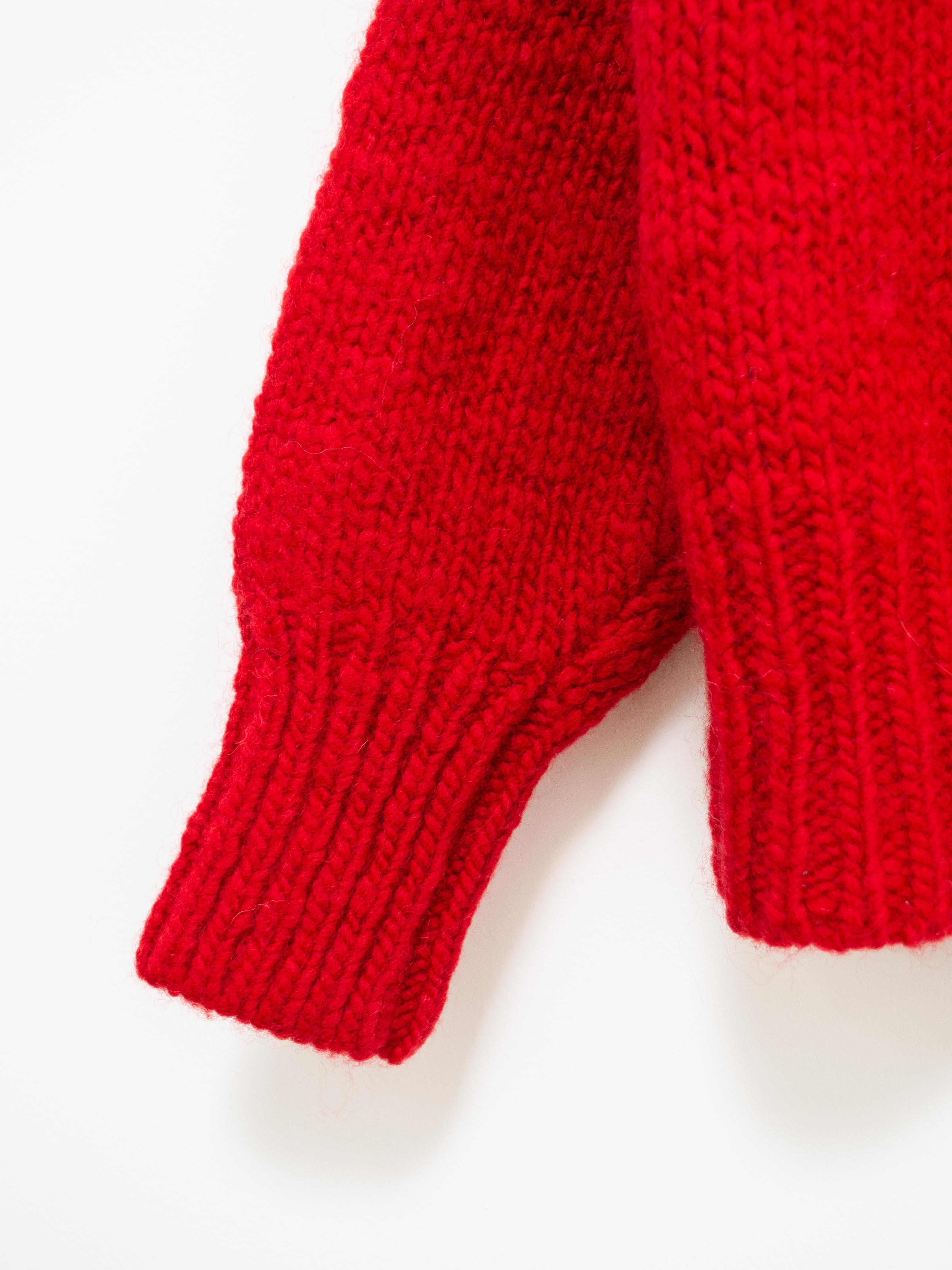 Namu Shop - Ichi Antiquites British Wool Eagle Pullover Knit - Red