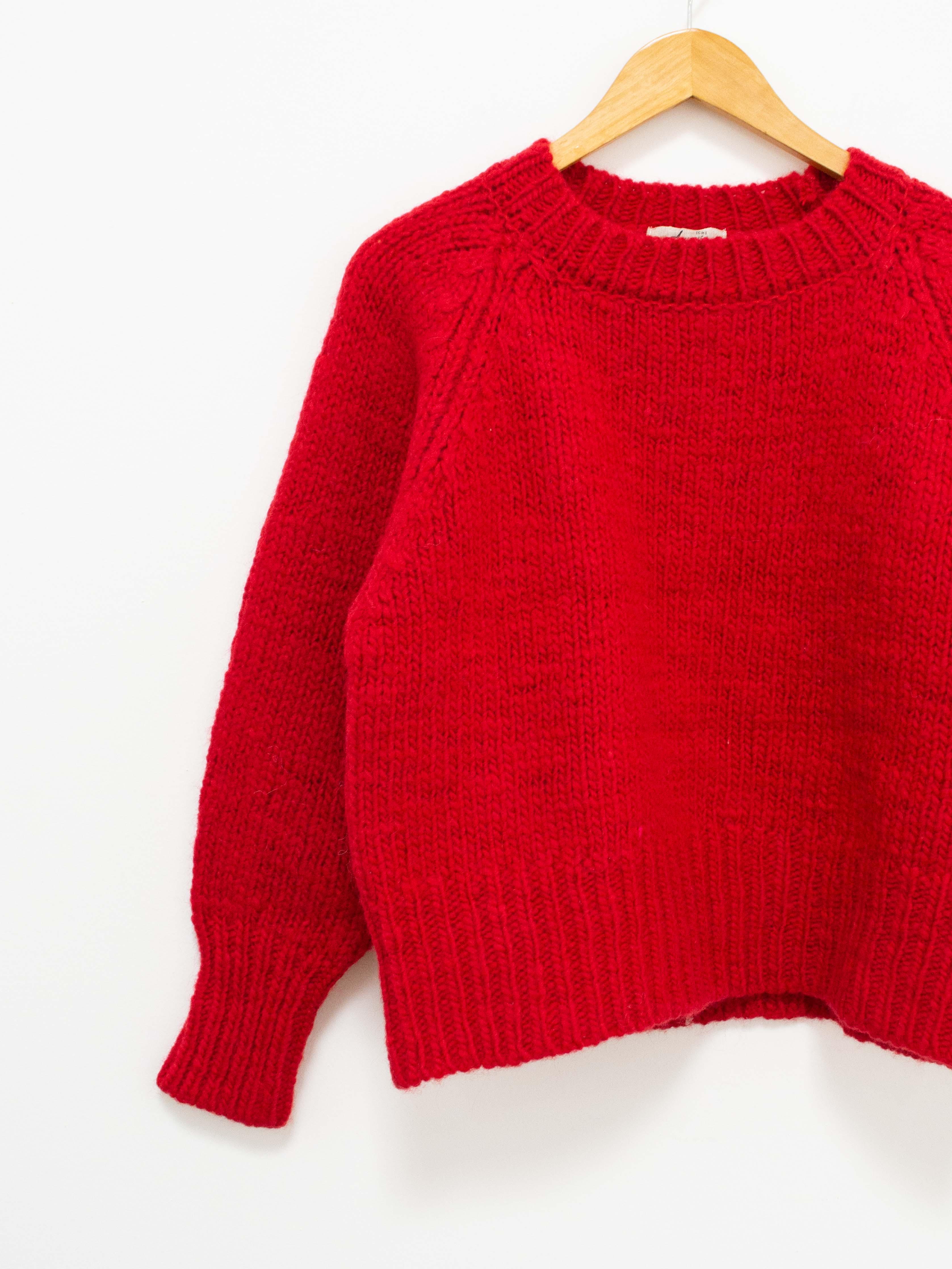 Namu Shop - Ichi Antiquites British Wool Eagle Pullover Knit - Red