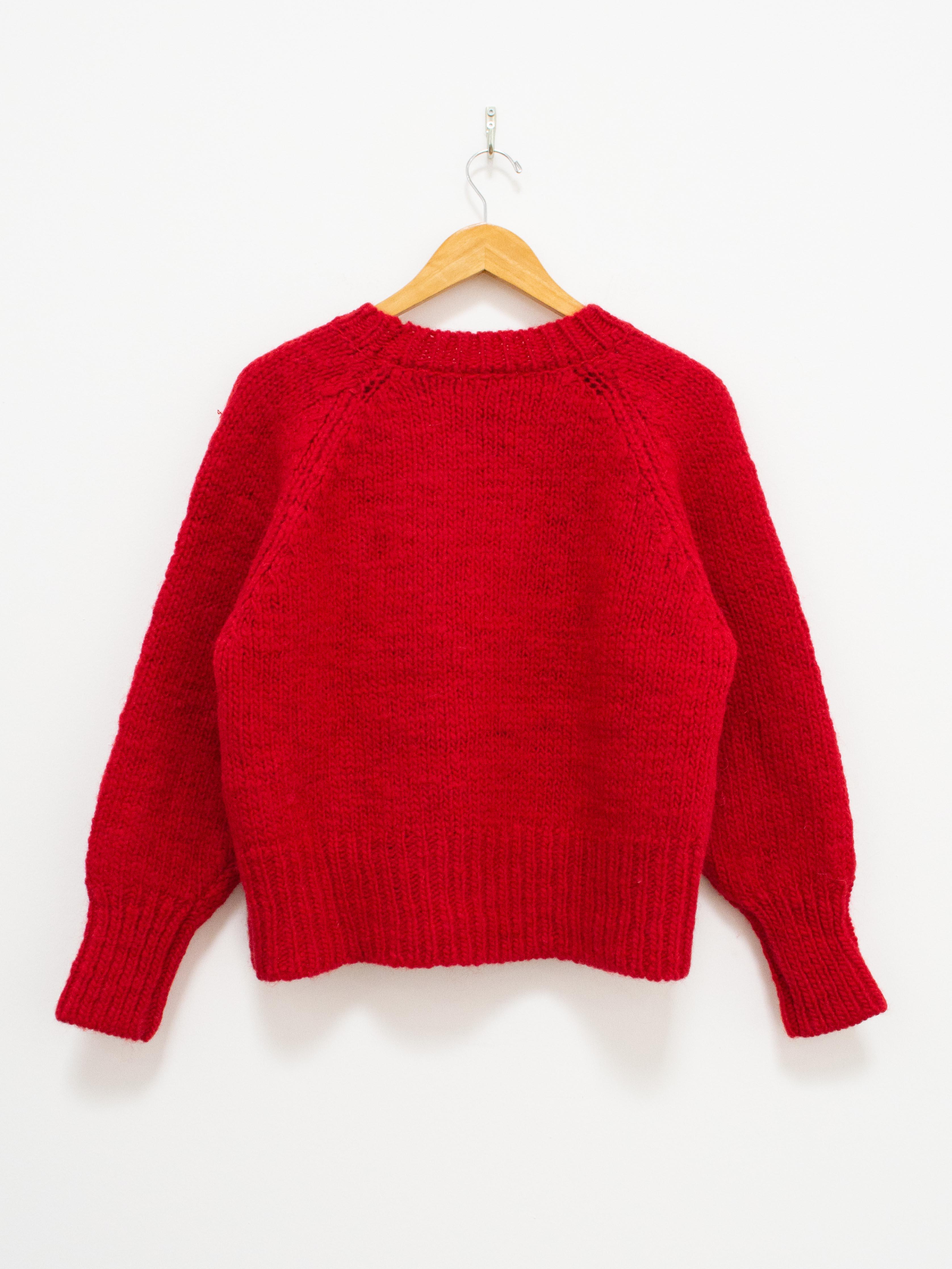 Namu Shop - Ichi Antiquites British Wool Eagle Pullover Knit - Red