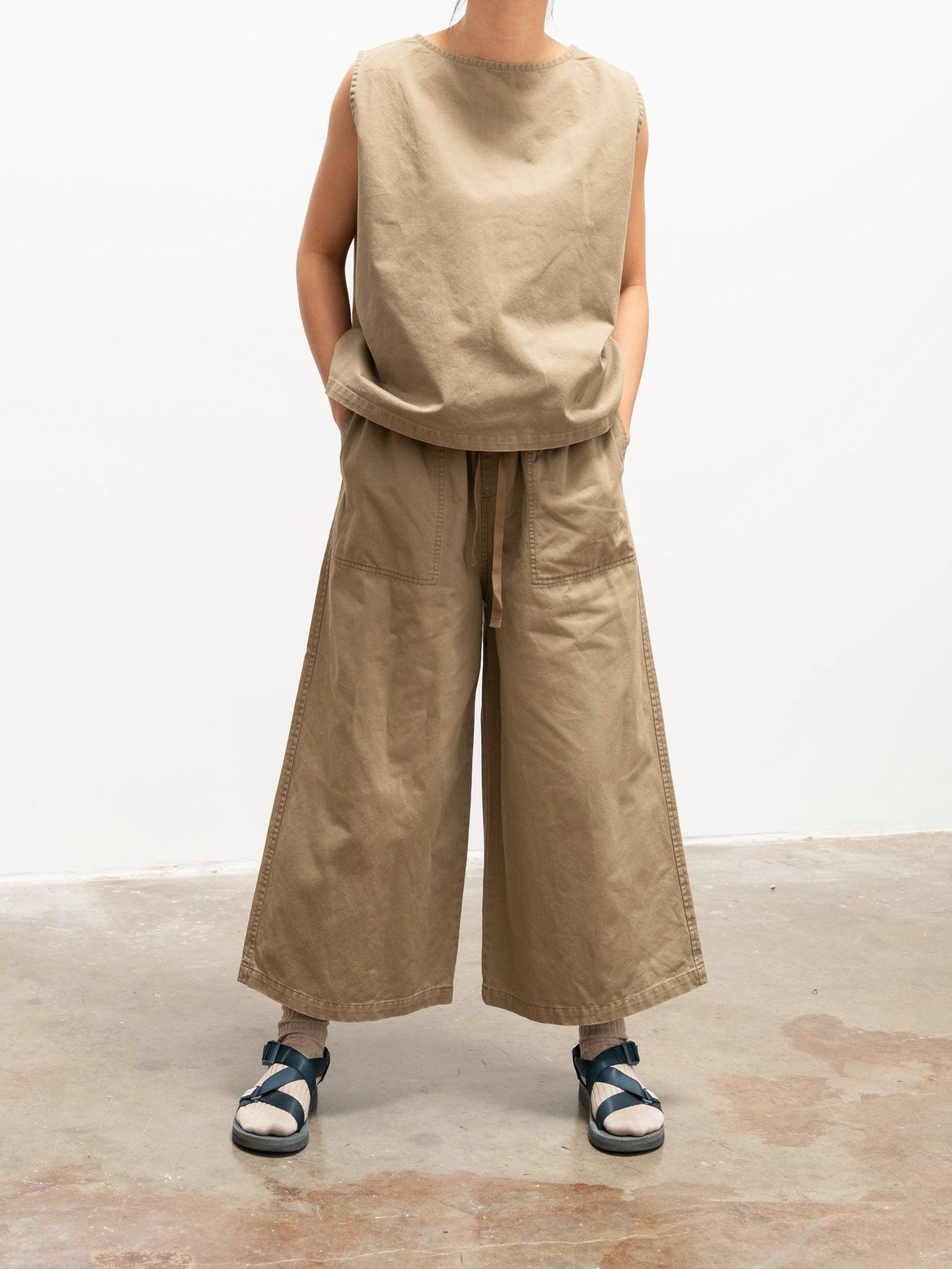 Namu Shop - Ichi Antiquites Button Vest - Beige Khaki