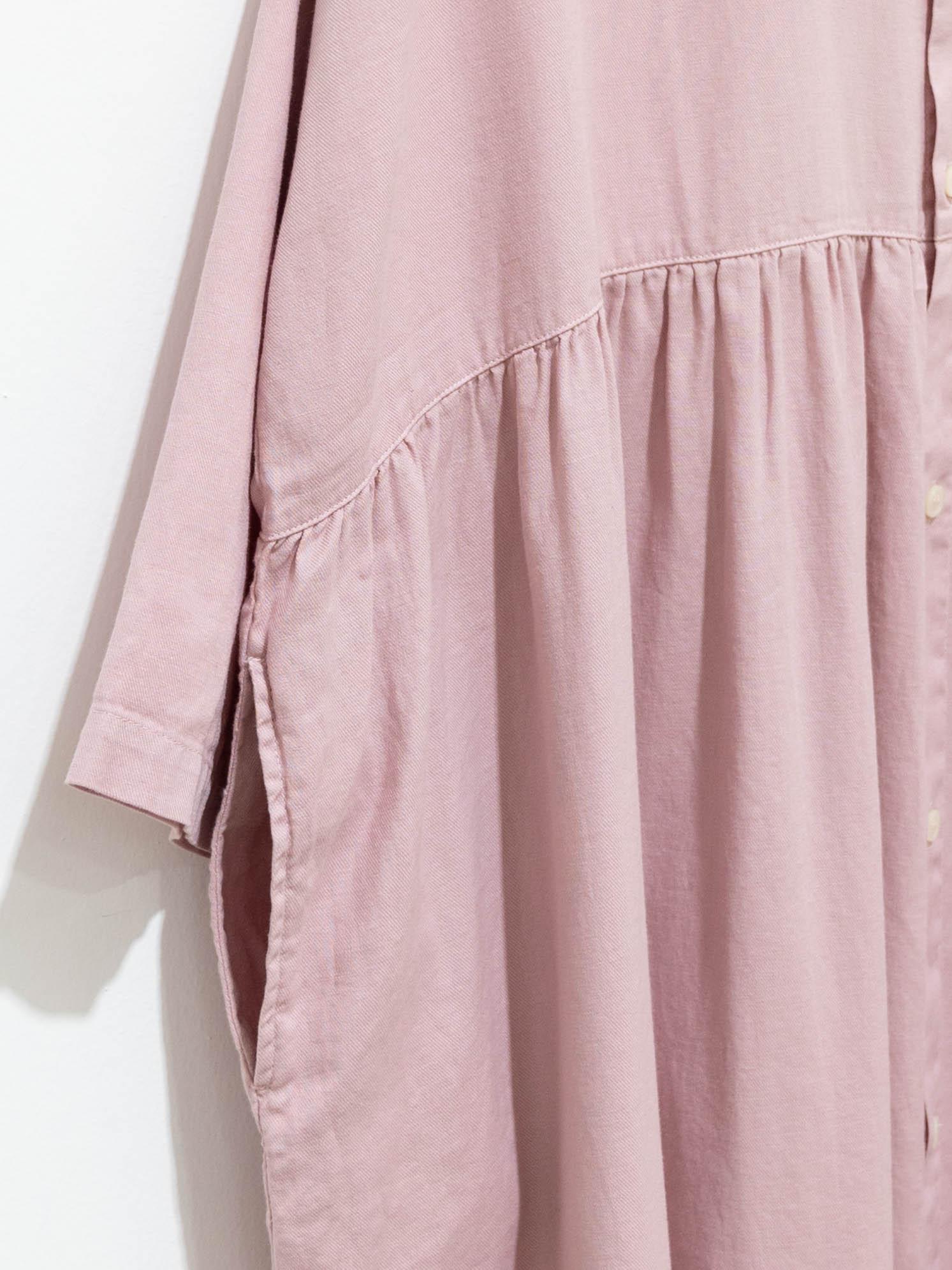Namu Shop - Ichi Antiquites Co/Li BD Shirt Dress - Light Pink