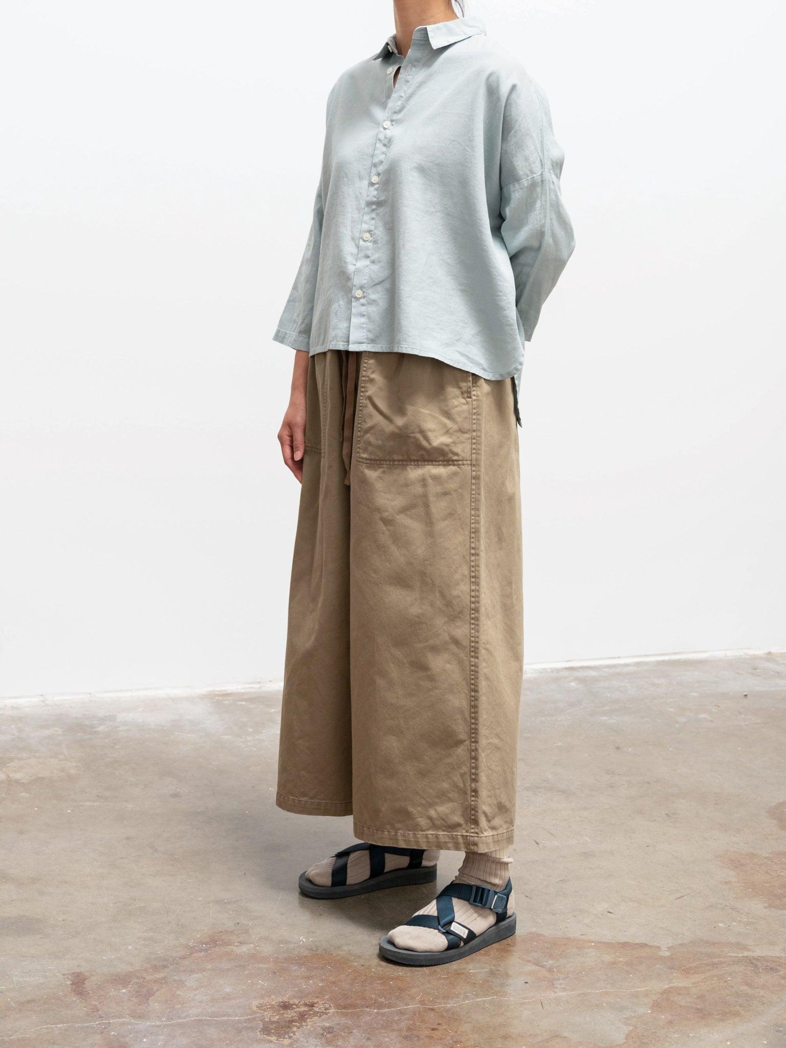 Namu Shop - Ichi Antiquites Co/Li BD Shirt - Mint Blue