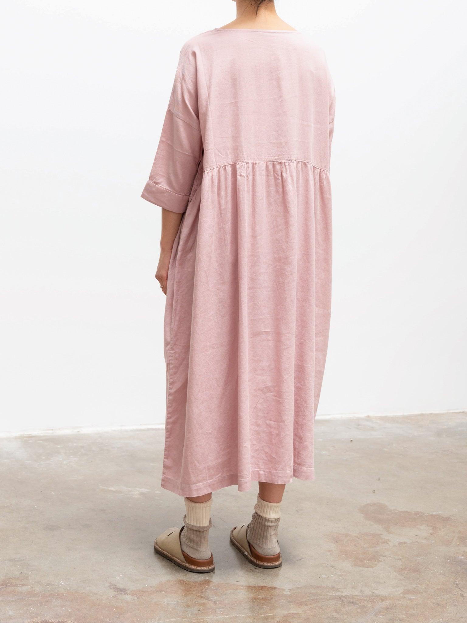 Namu Shop - Ichi Antiquites Co/Li Gather Dress - Light Pink
