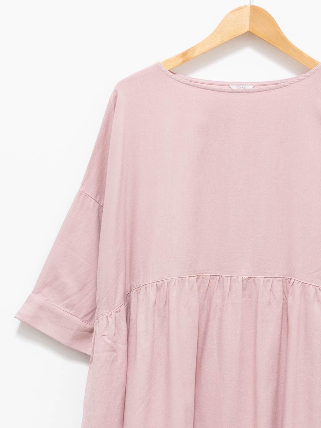 Namu Shop - Ichi Antiquites Co/Li Gather Dress - Light Pink