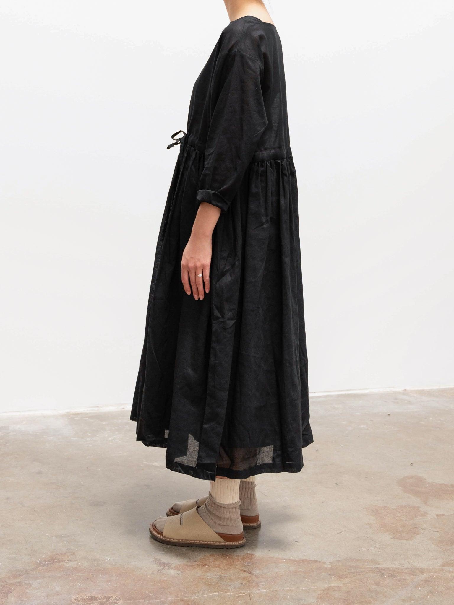 Namu Shop - Ichi Antiquites Co/Li Volume Gather Dress - Black