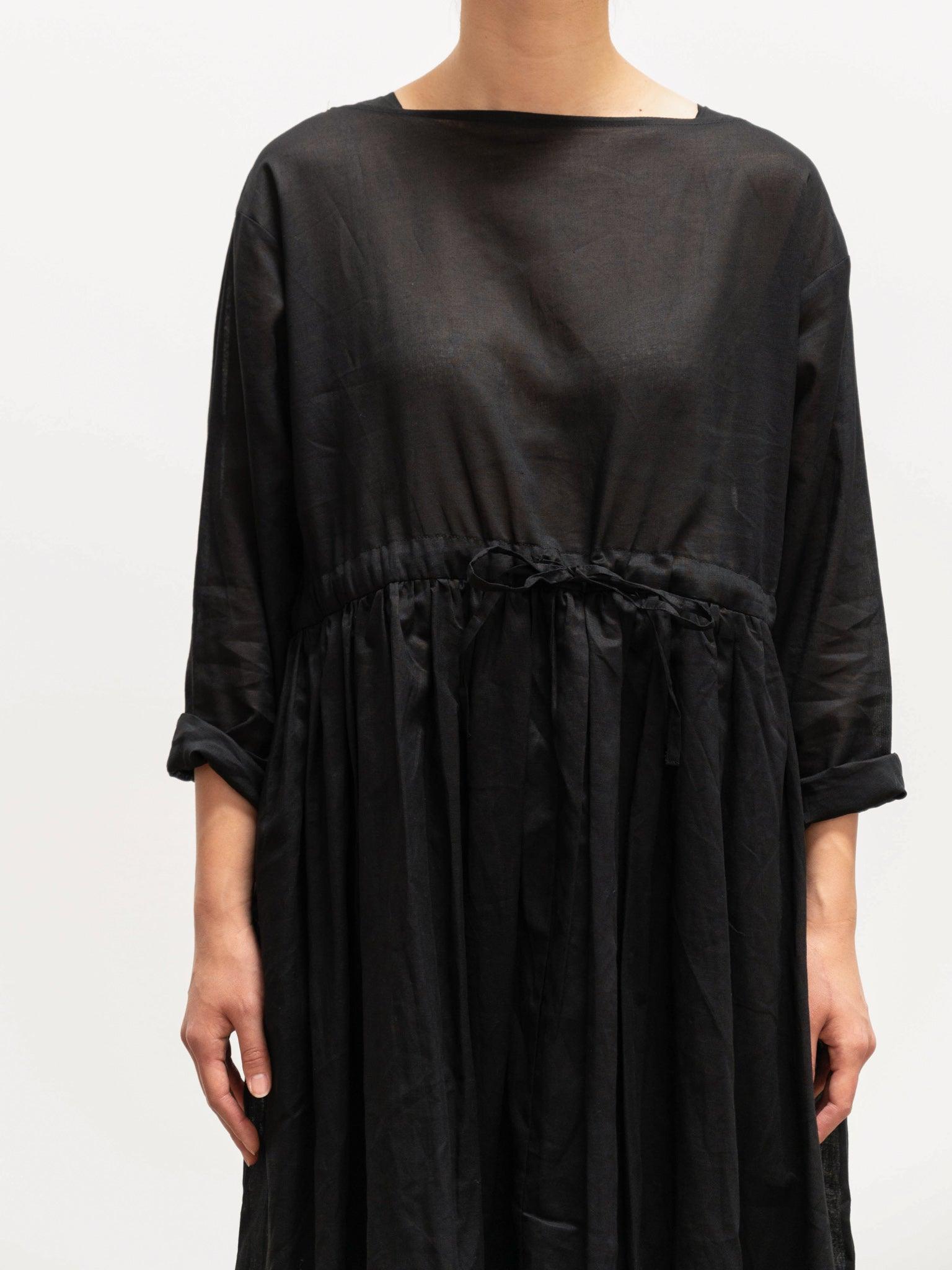 Namu Shop - Ichi Antiquites Co/Li Volume Gather Dress - Black