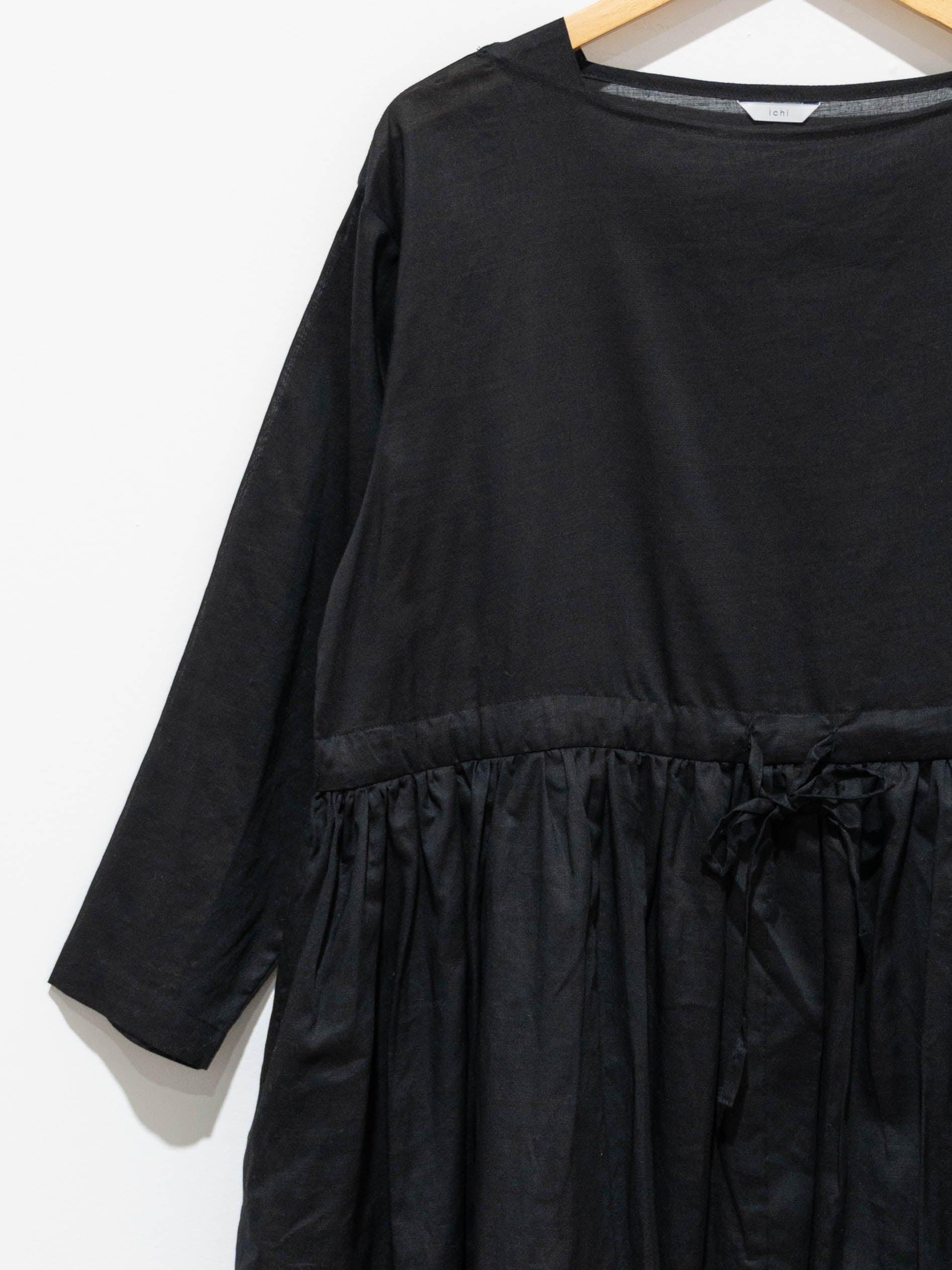 Namu Shop - Ichi Antiquites Co/Li Volume Gather Dress - Black