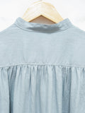 Namu Shop - Ichi Antiquites Color Linen Dress - Light Blue