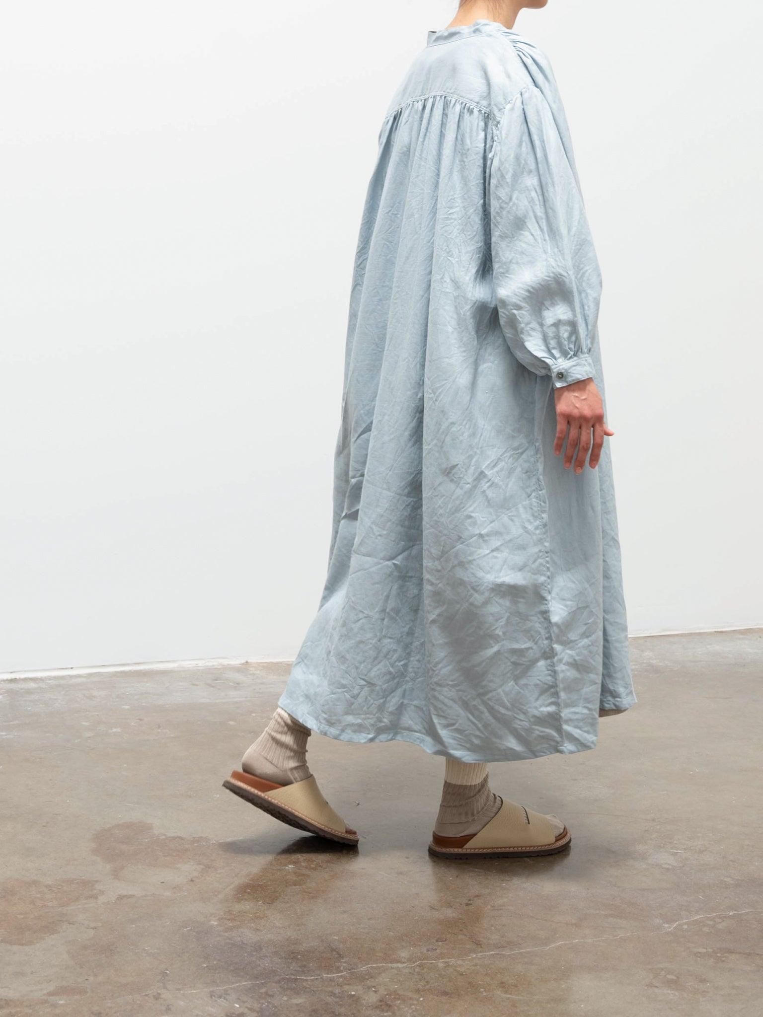 Namu Shop - Ichi Antiquites Color Linen Dress - Pink