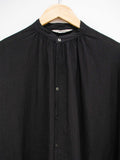 Namu Shop - Ichi Antiquites Color Linen Shirt Dress - Black