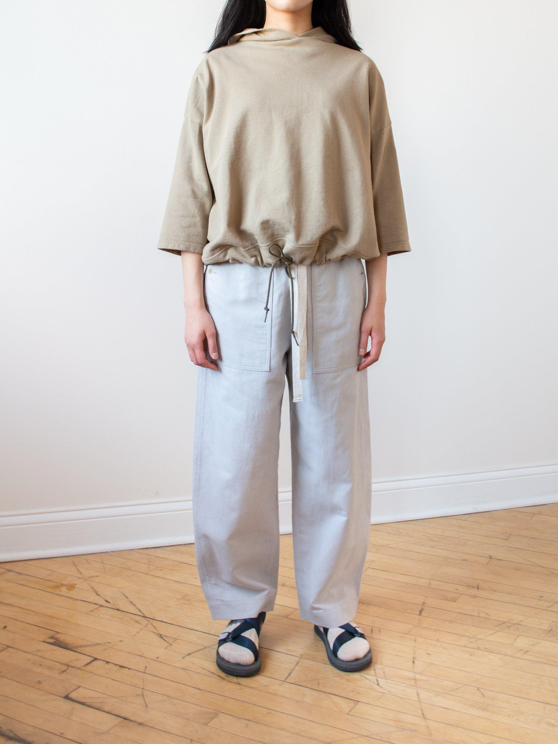 Namu Shop - Ichi Antiquites Cotton Hooded Sweatshirt - Beige