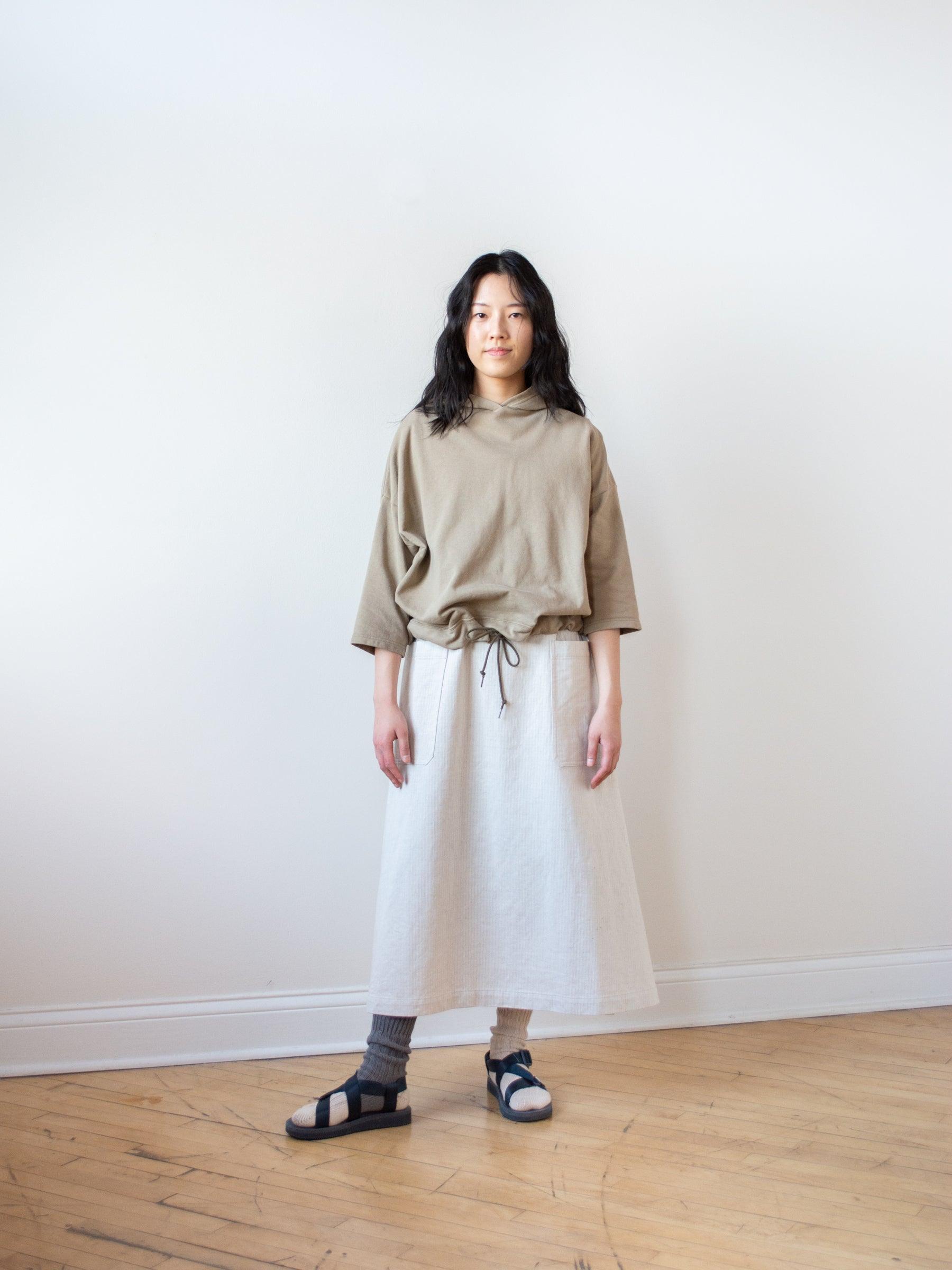 Namu Shop - Ichi Antiquites Cotton Hooded Sweatshirt - Beige
