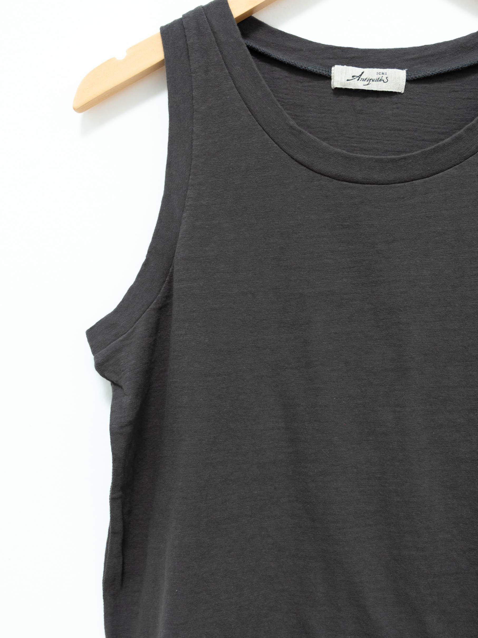 Namu Shop - Ichi Antiquites Cotton Jersey Tank Top - Charcoal