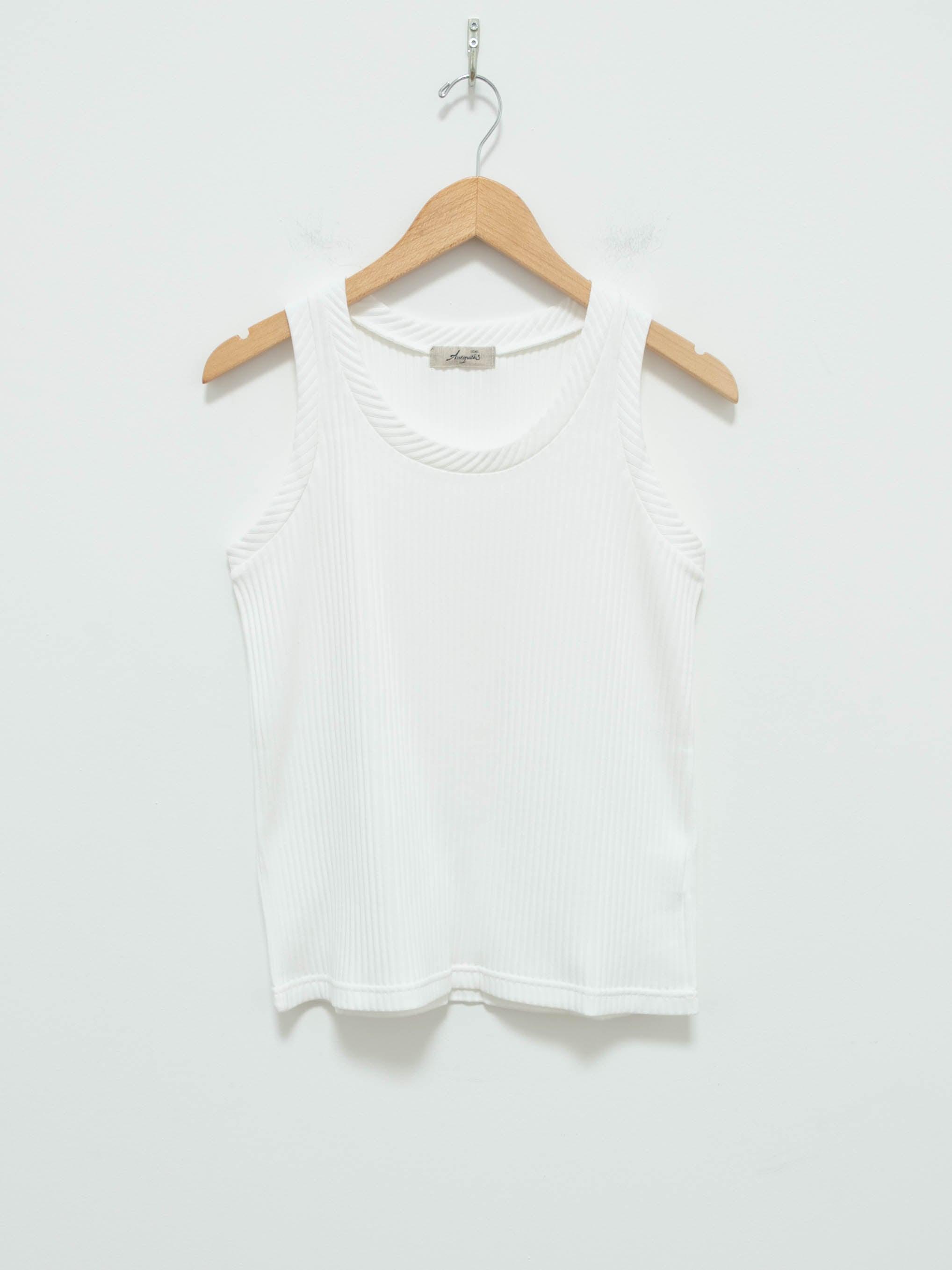 Namu Shop - Ichi Antiquites Cotton Rib Jersey Tank Top - White