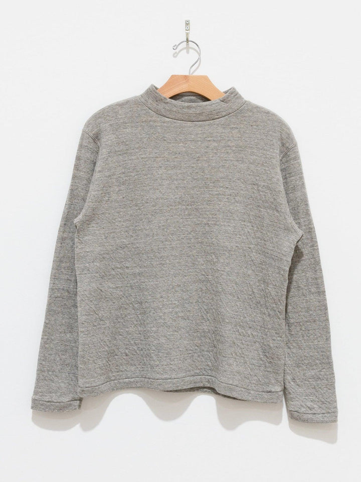 Namu Shop - Ichi Antiquites Cotton Wool Mock Neck Pullover - Gray