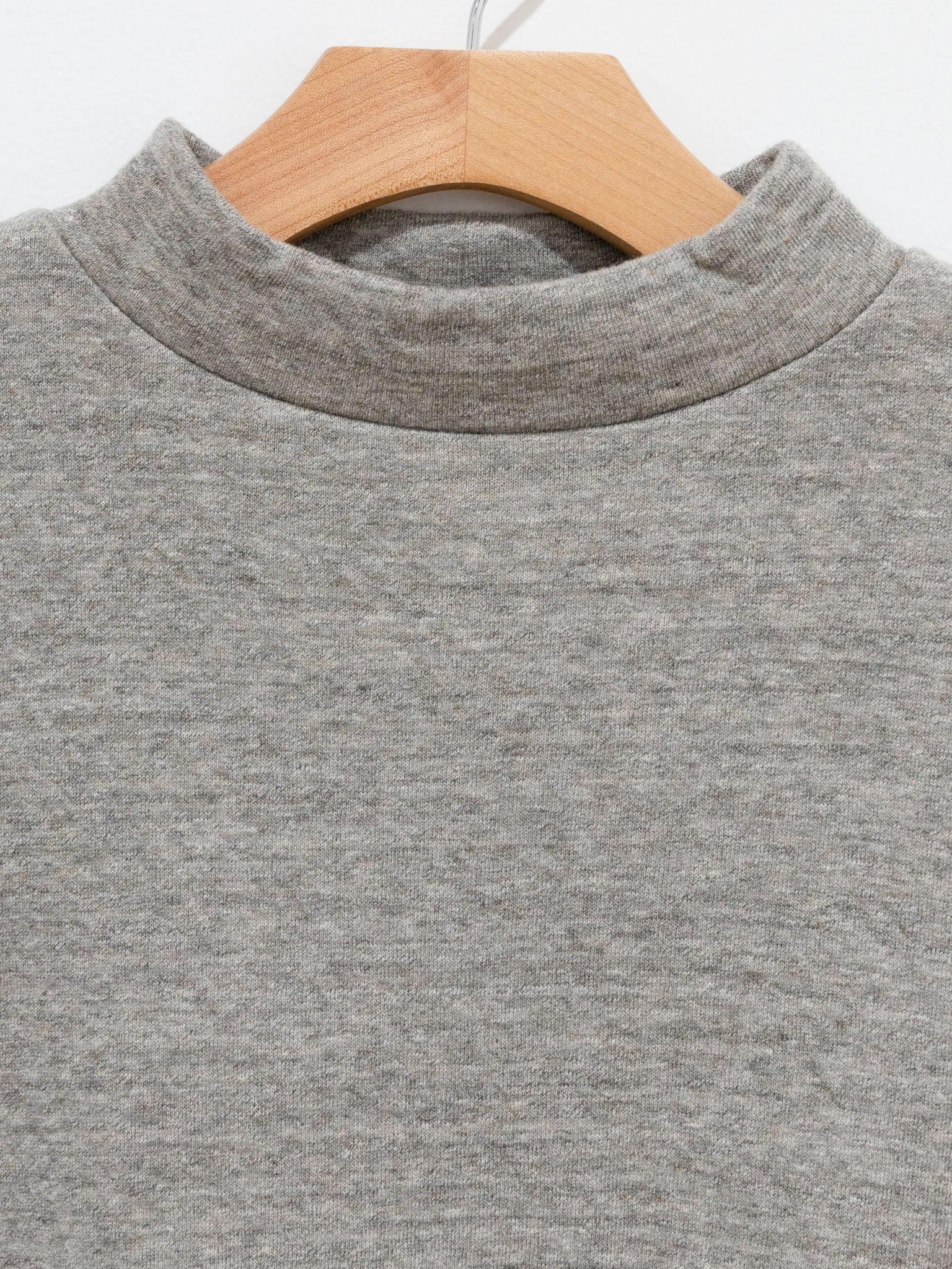 Namu Shop - Ichi Antiquites Cotton Wool Mock Neck Pullover - Gray