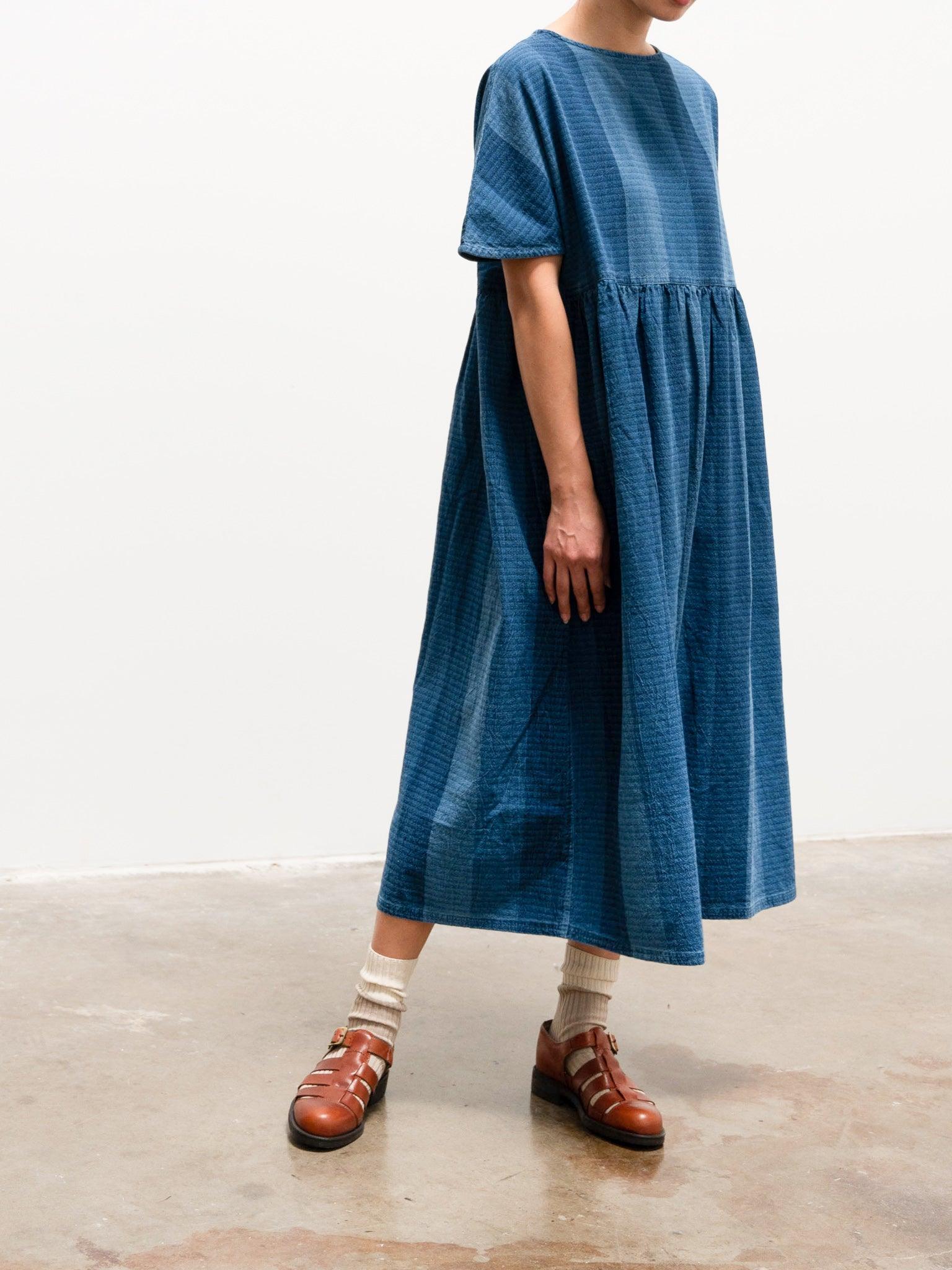 Namu Shop - Ichi Antiquites Indigo Stripe Dress
