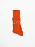 Namu Shop - Ichi Antiquites Linen Color Rib Socks - Smoke Pink, Orange, Purple