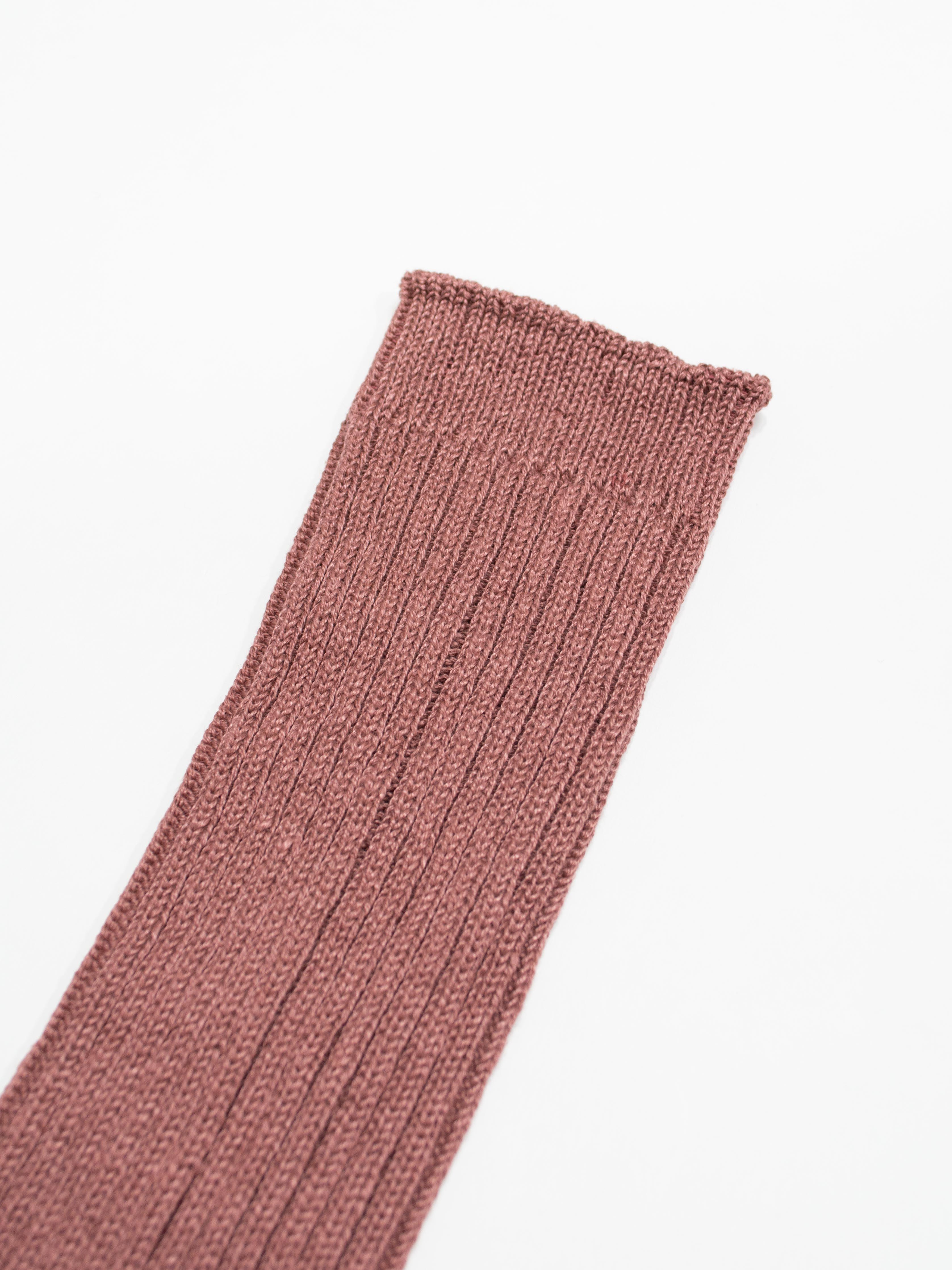 Namu Shop - Ichi Antiquites Linen Color Rib Socks - Yellow, Blue, Smoke Pink, Orange