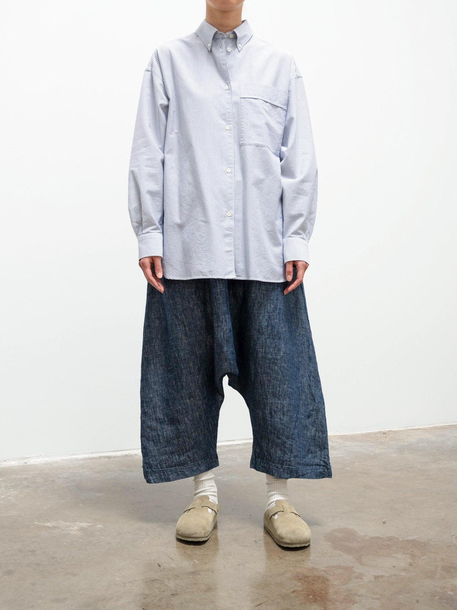 Namu Shop - Ichi Antiquites Linen Denim Sarouel Pants - Natural