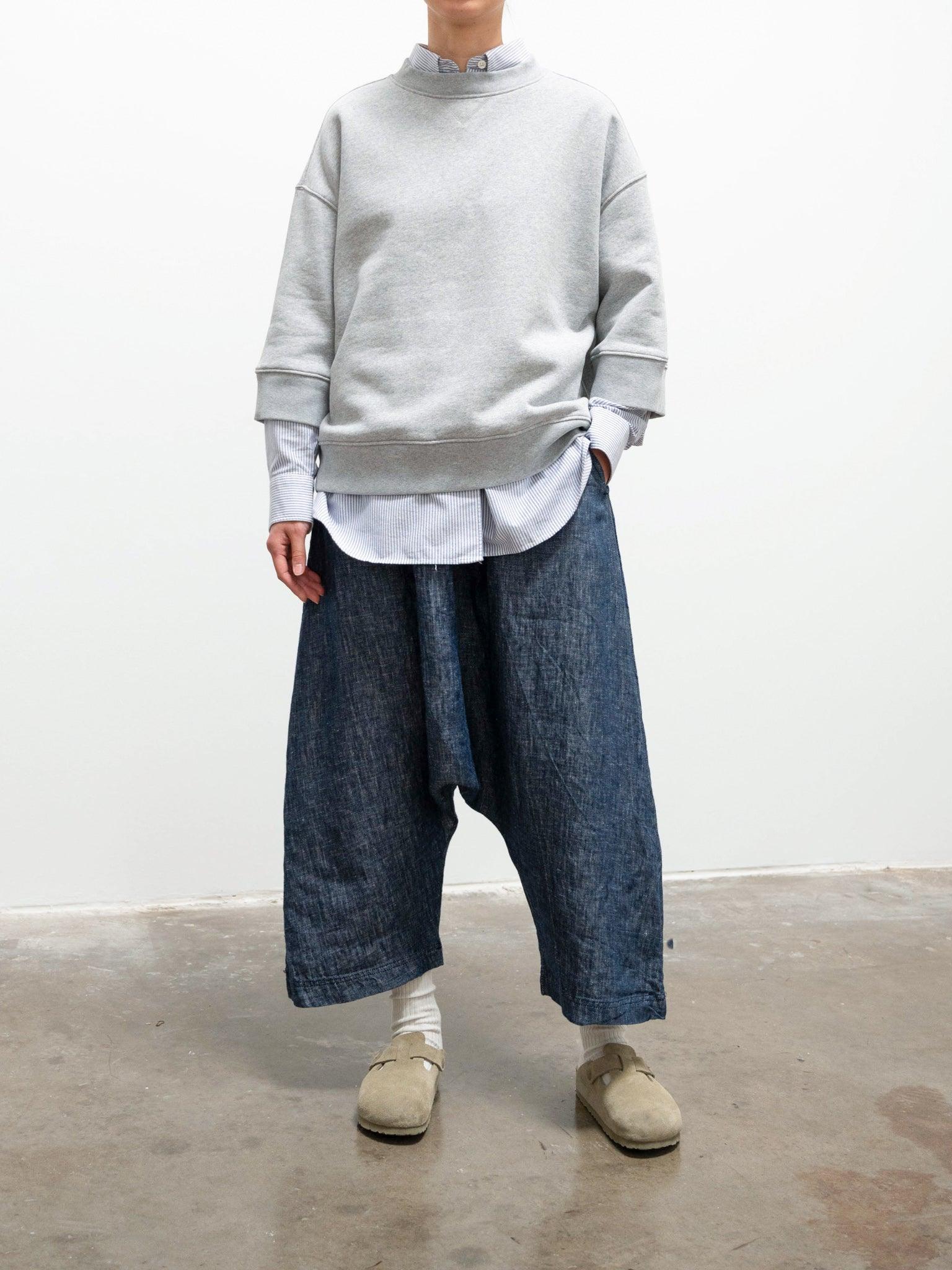Namu Shop - Ichi Antiquites Linen Denim Sarouel Pants - Natural