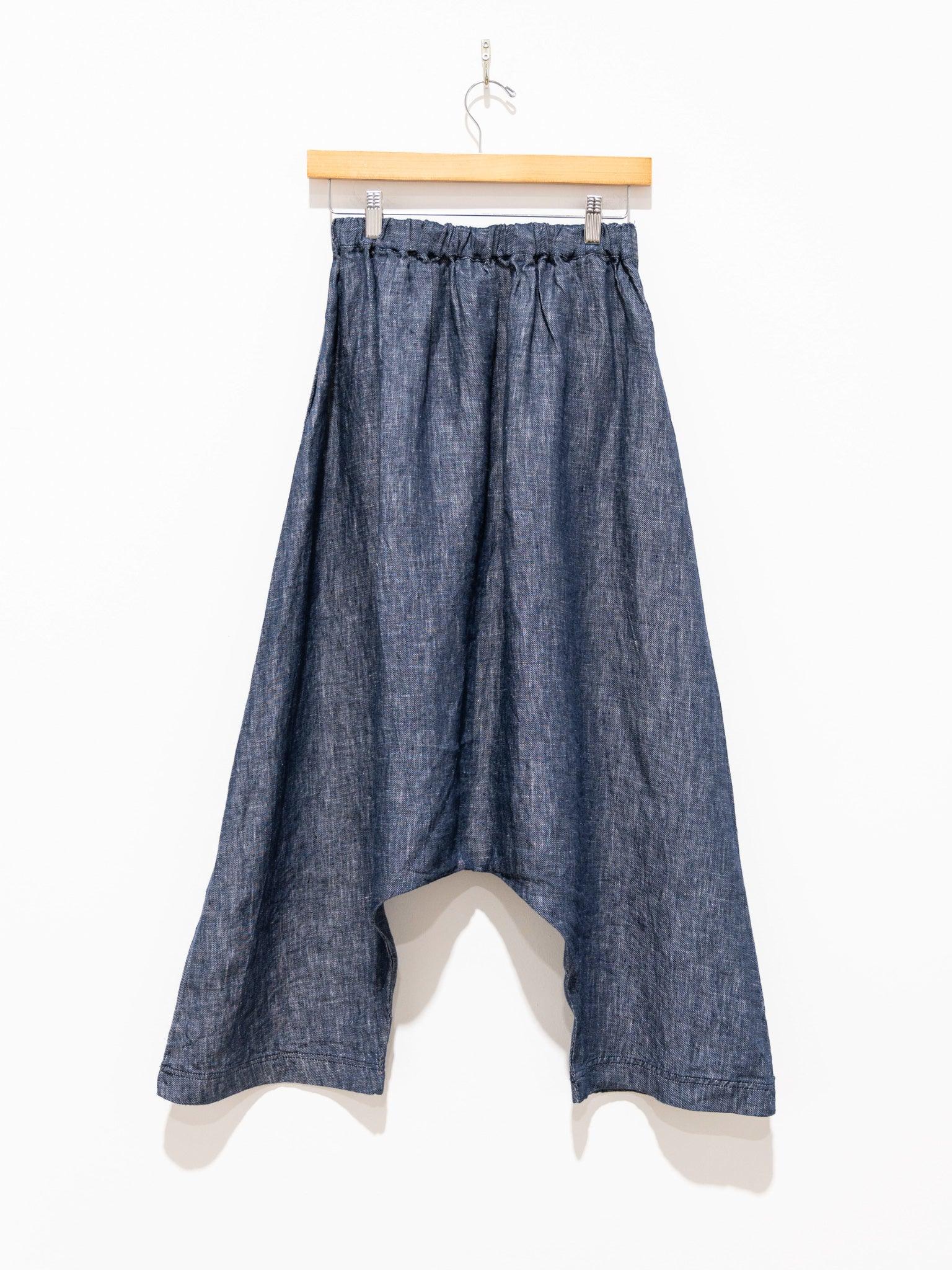 Namu Shop - Ichi Antiquites Linen Denim Sarouel Pants - Navy