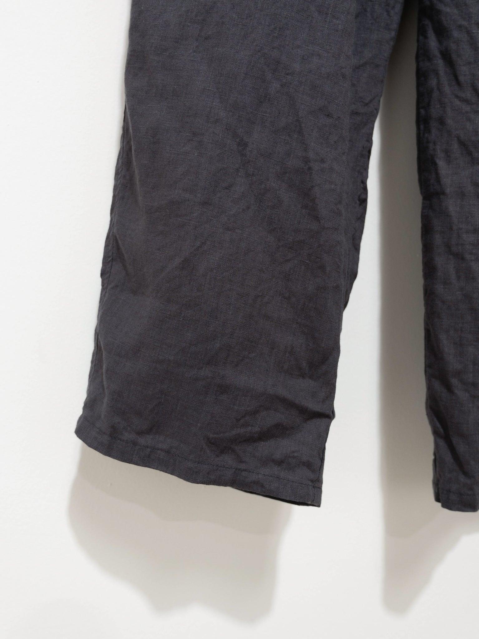 Namu Shop - Ichi Antiquites Linen Drawstring Pants - Charcoal