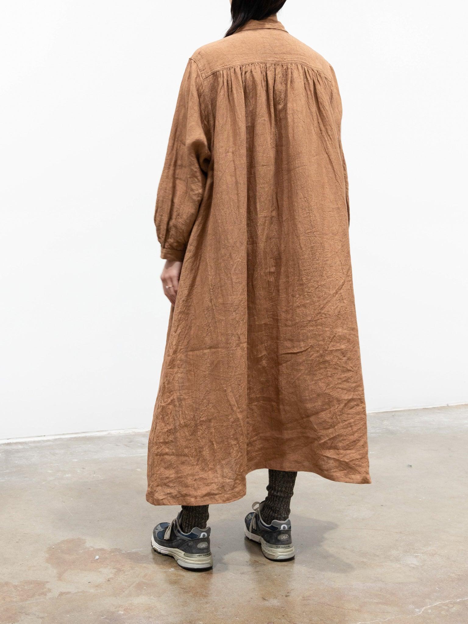 Namu Shop - Ichi Antiquites Linen Dress - SUMI Dark