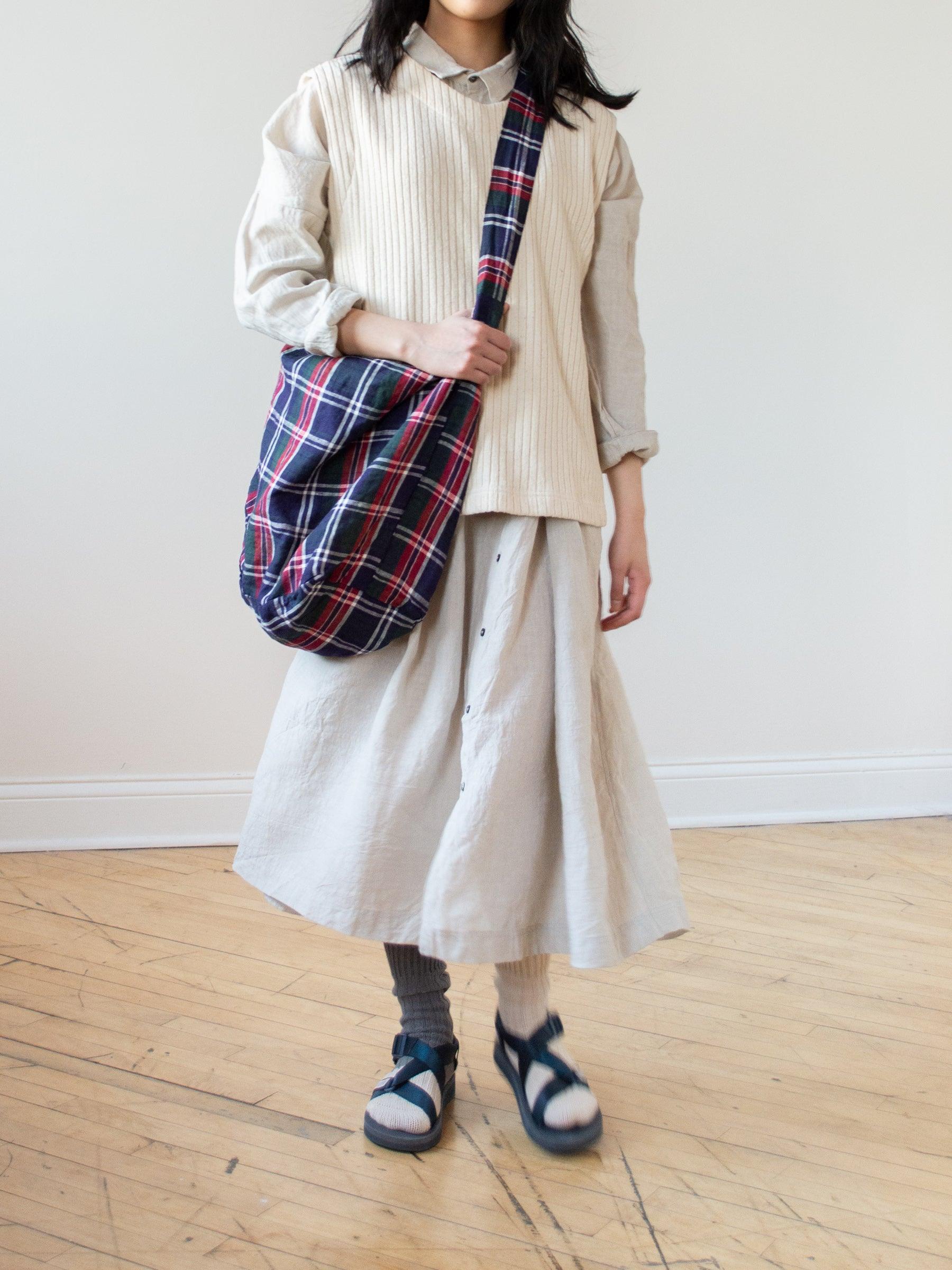 Namu Shop - Ichi Antiquites Linen Gather Dress - Greige