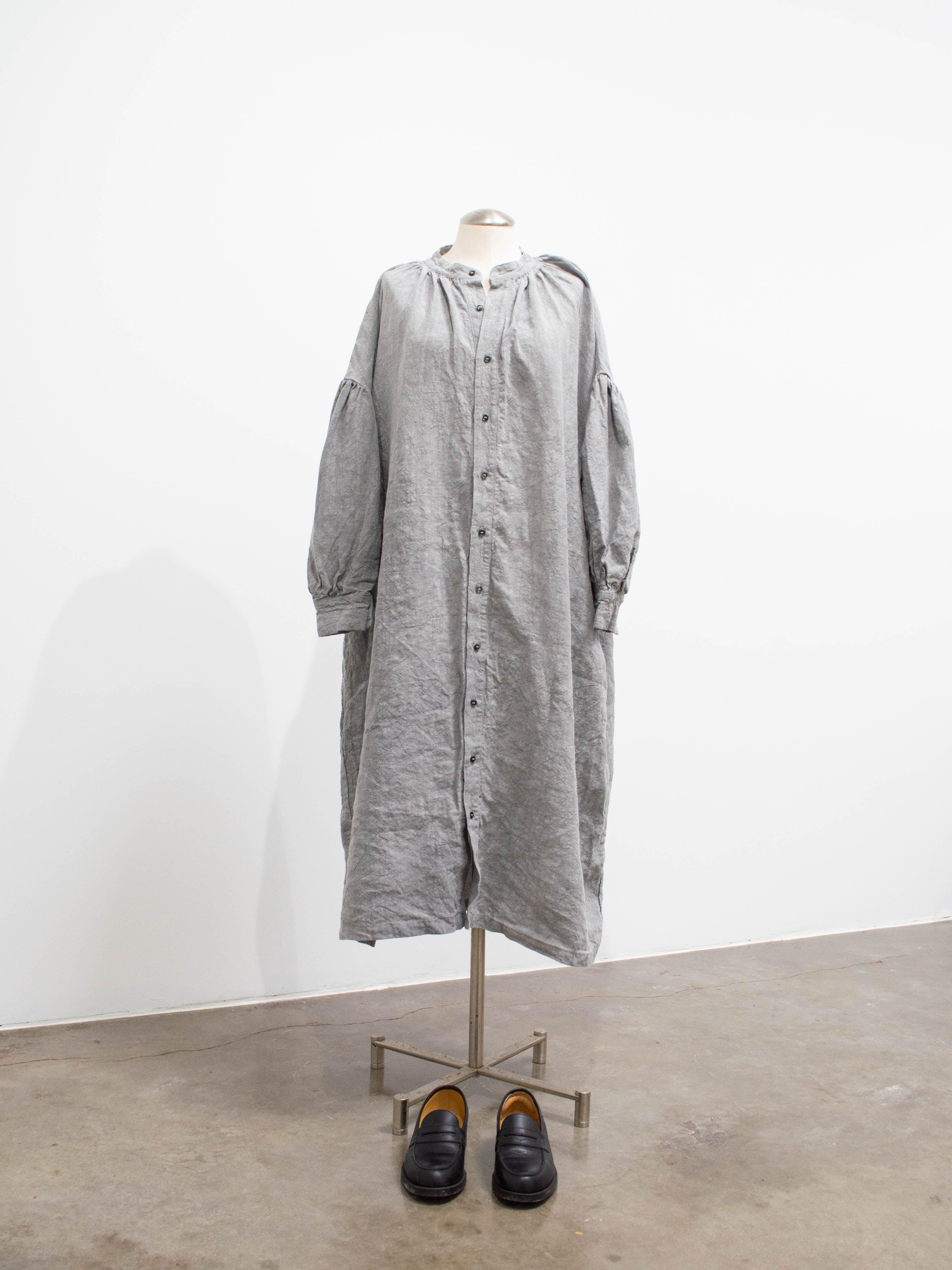Namu Shop - Ichi Antiquites Linen Shirt Dress - SUMI Light
